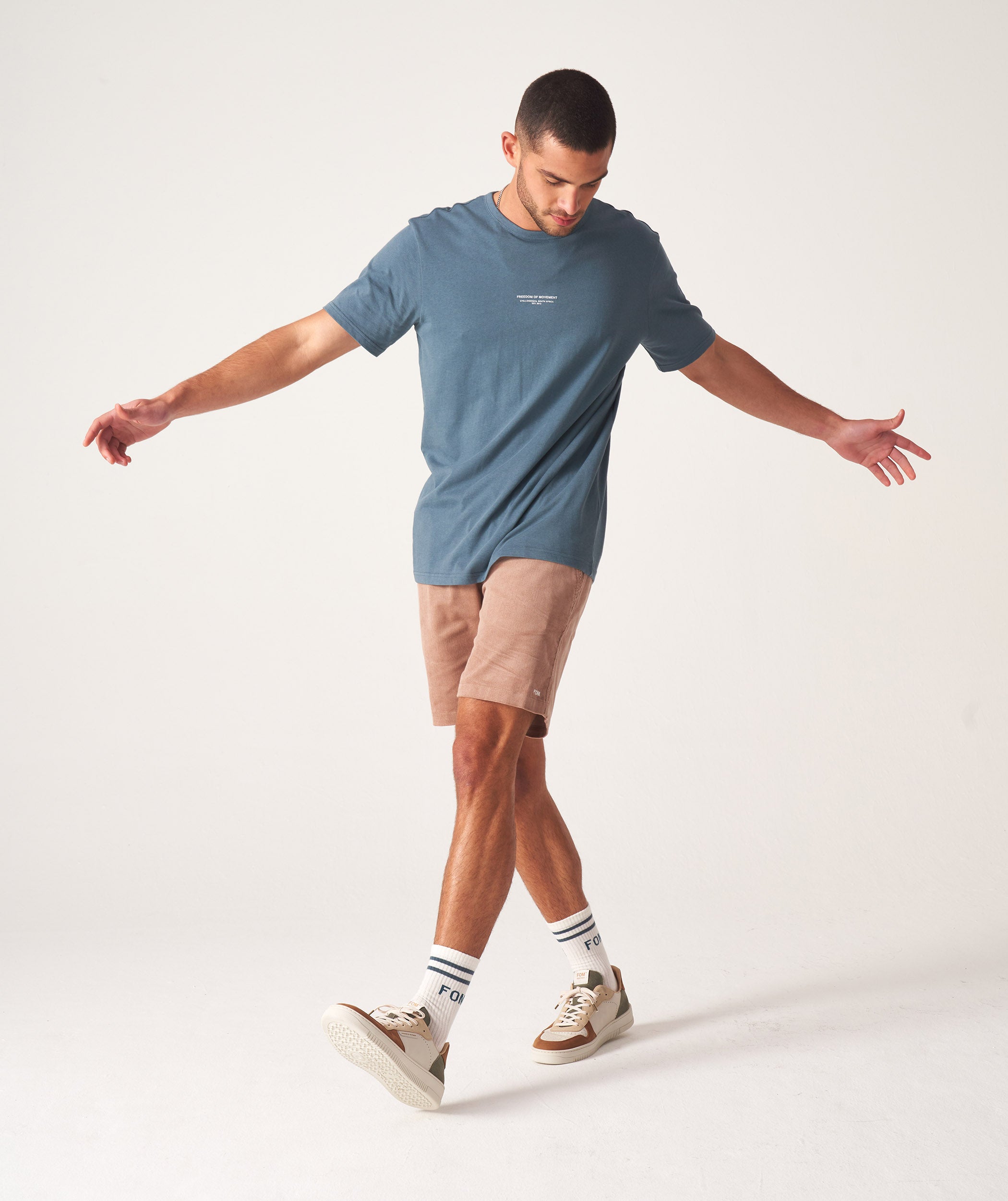 Mens Corduroy Drawcord Shorts - Taupe