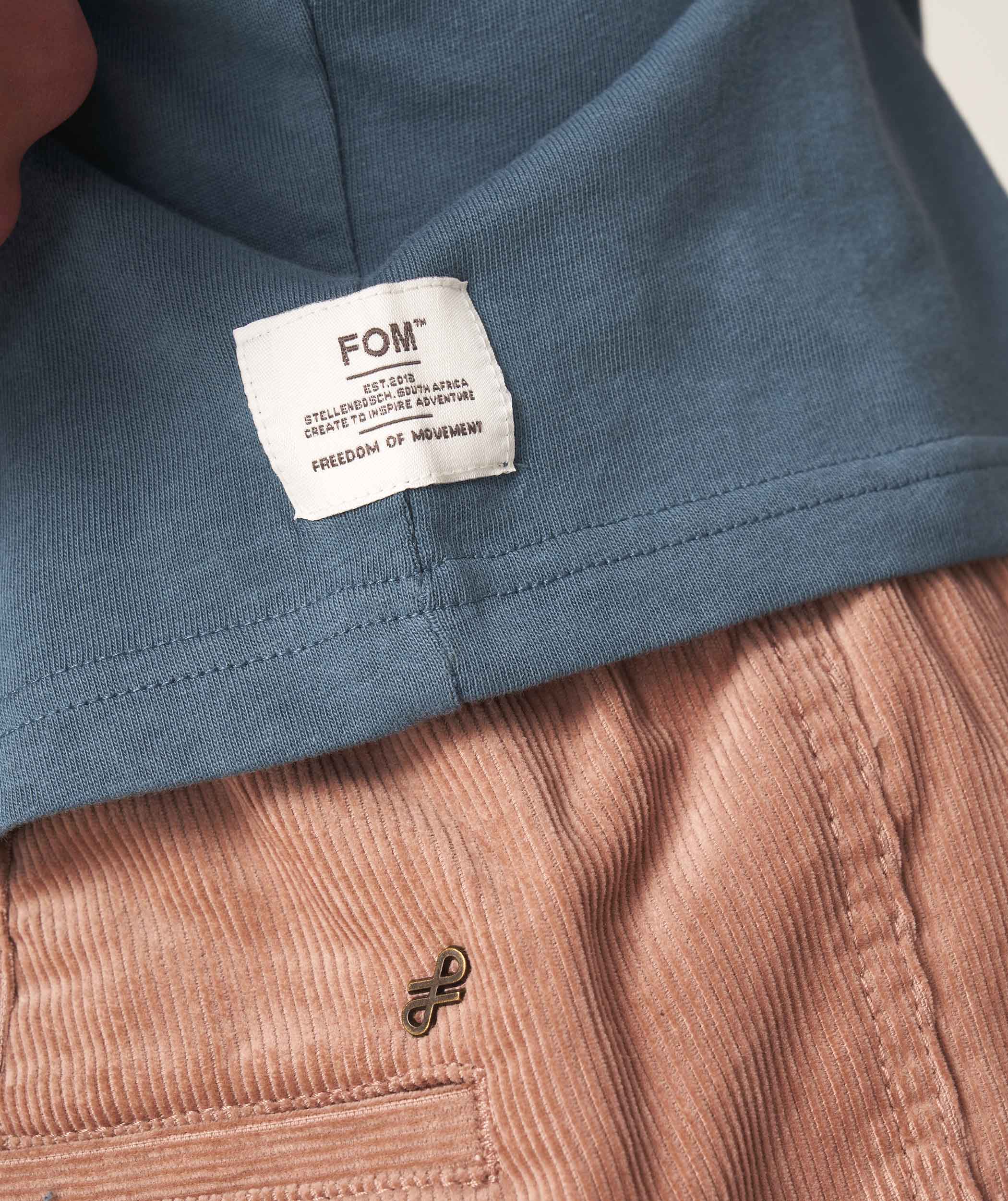 Men's Relaxed Organic Cotton Tee  - Blue Steel
