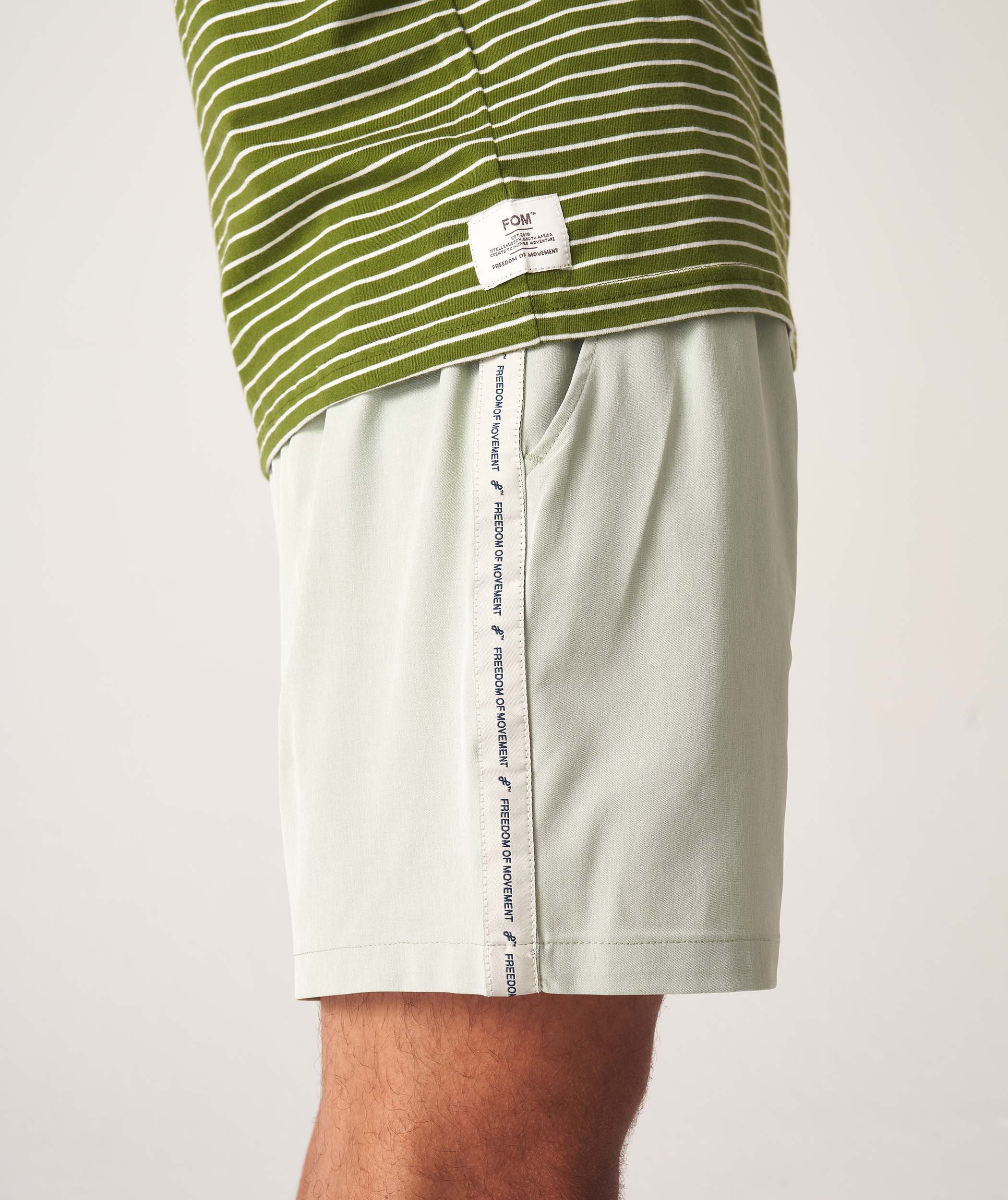 Mens Stretch Swim Short - Seafoam Green Melange