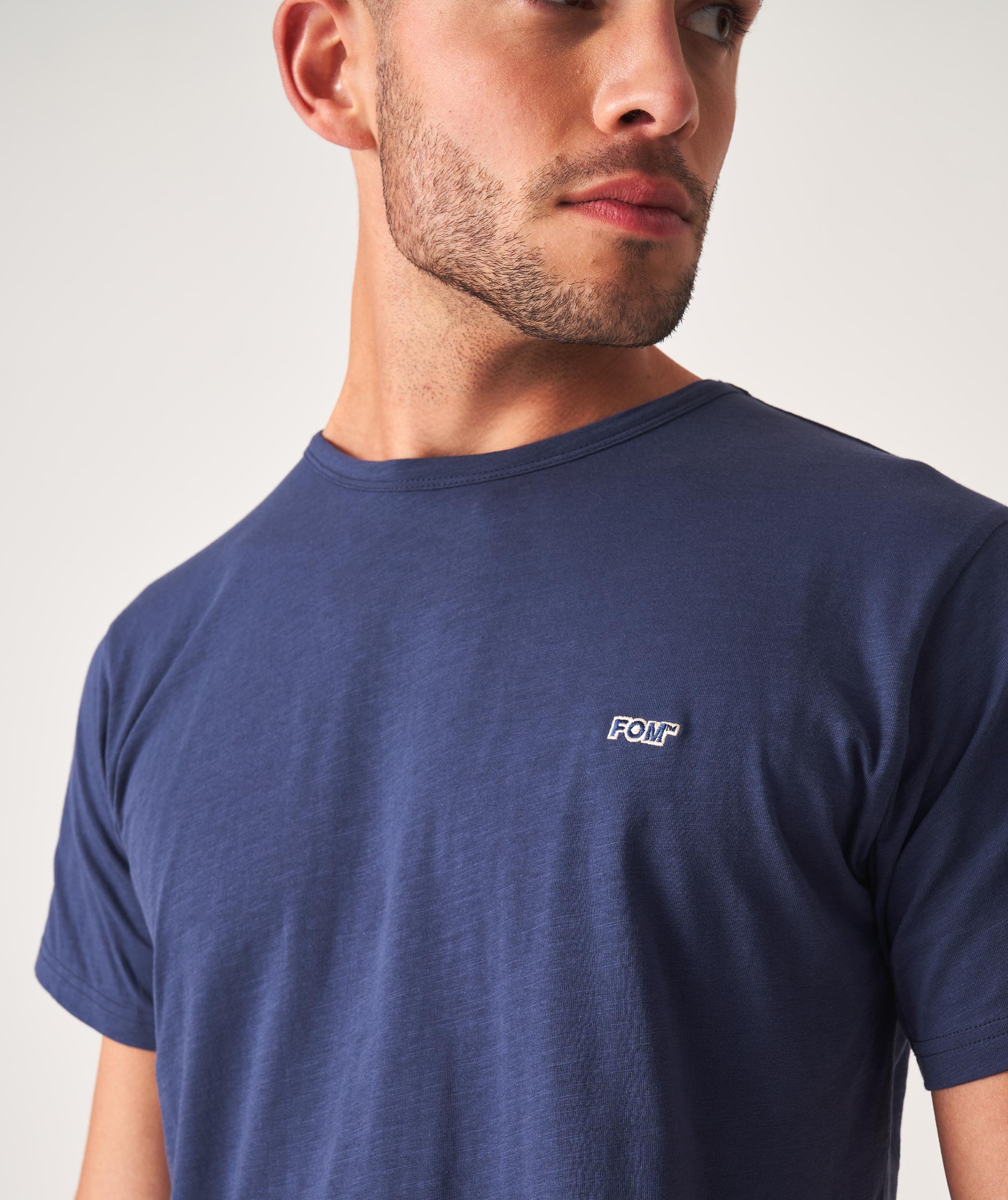 Mens Standard Cotton Slub Tee - Navy