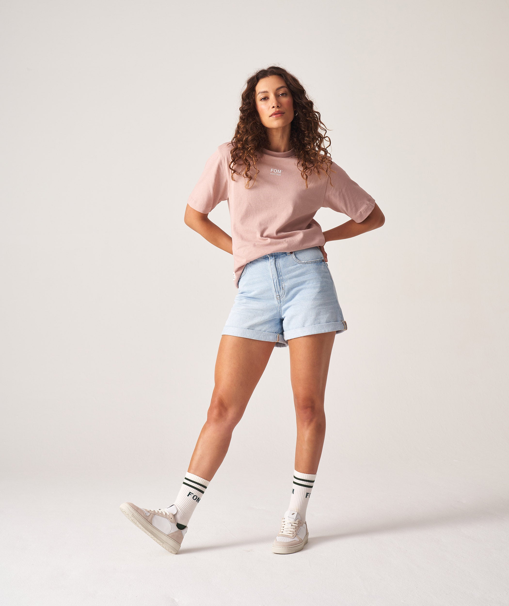 FOM x Koooooos Ladies Relaxed Heritage Tee - Rose Tan