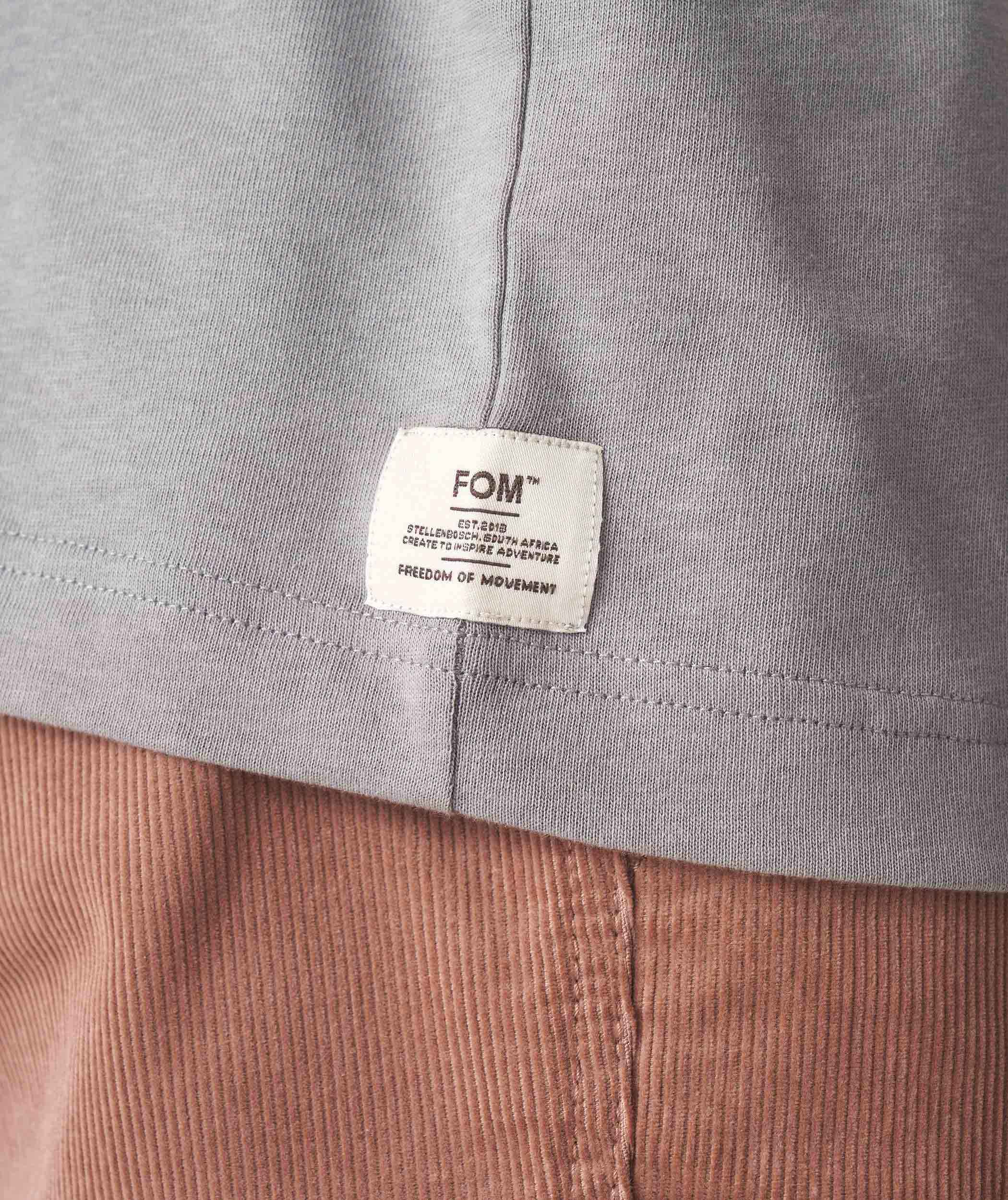 FOM x Ndumiso Mens Relaxed Heritage Tee - Cement