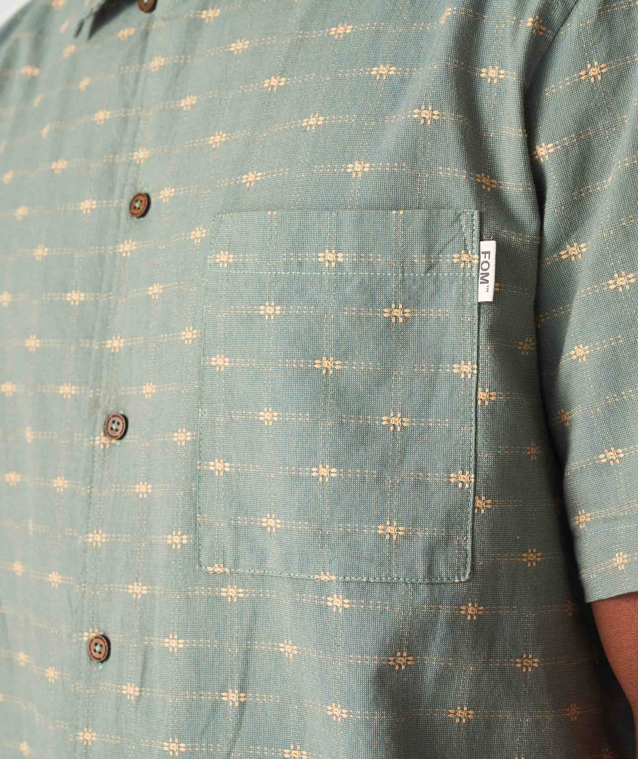 Mens Check Short Sleeve Shirt - Silver Sage