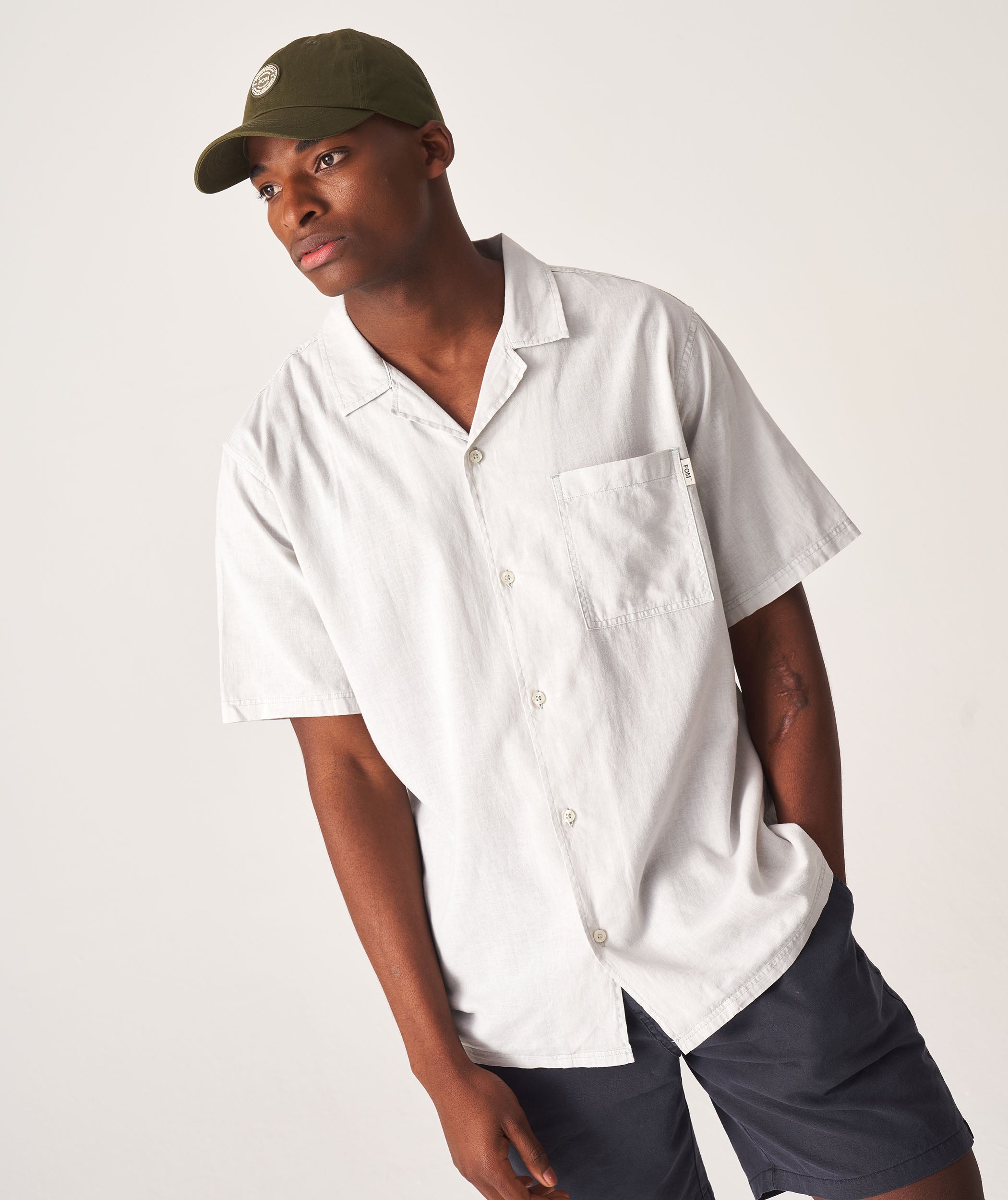 Men's Camp Collar Short Sleeve Shirt - Washed Seafoam