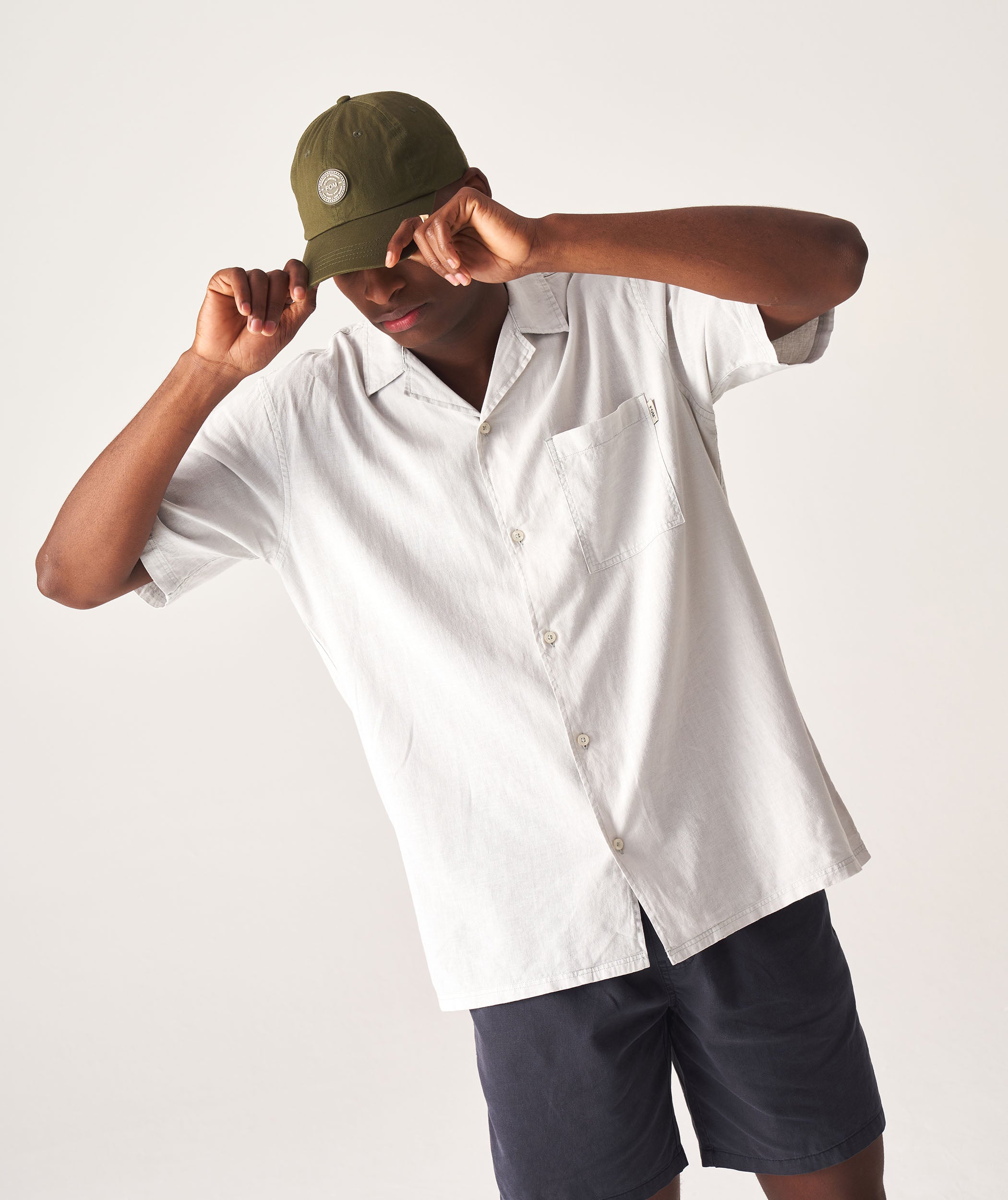 Men's Camp Collar Short Sleeve Shirt - Washed Seafoam