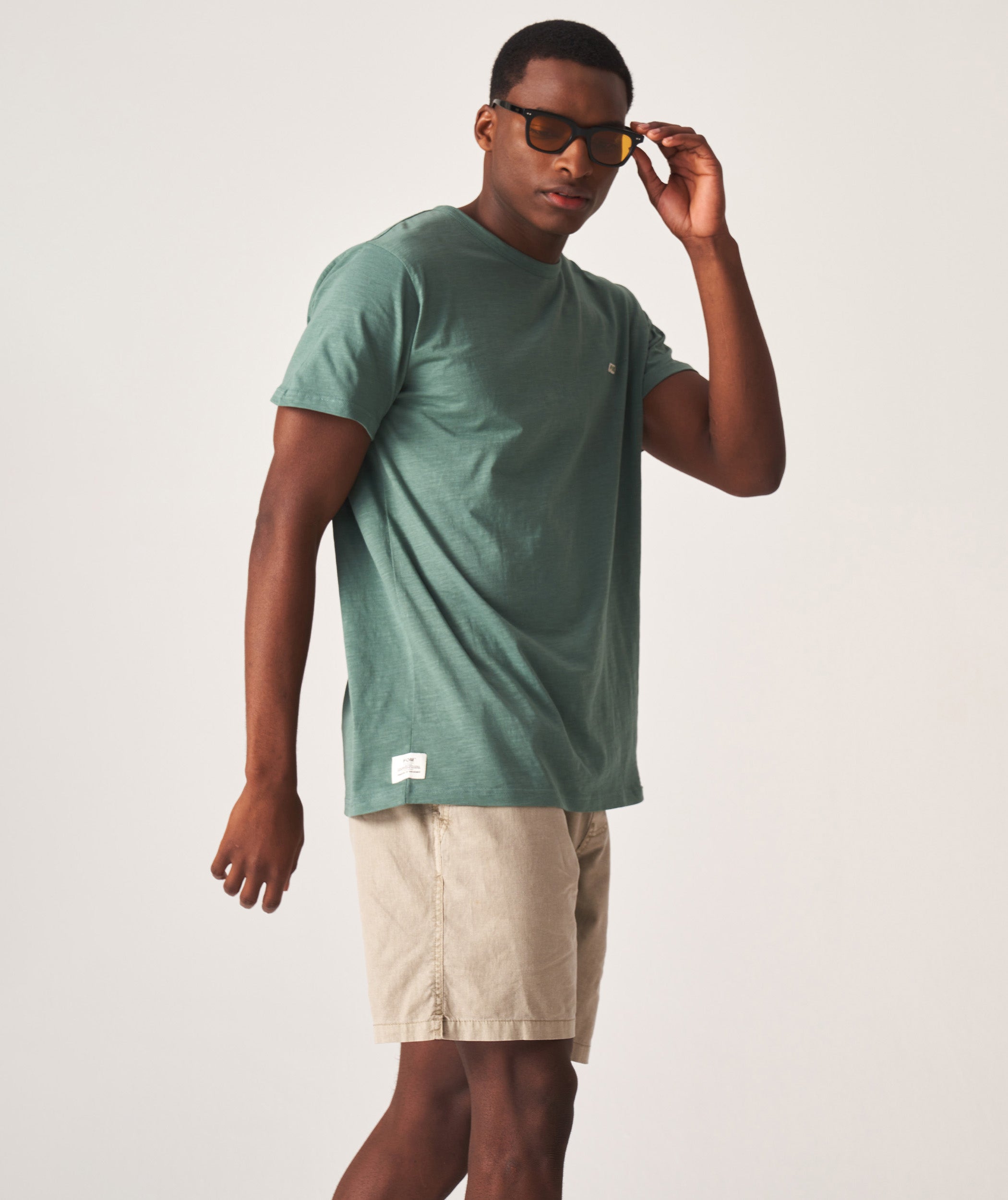 Mens Standard Cotton Slub Tee - Silver Pine