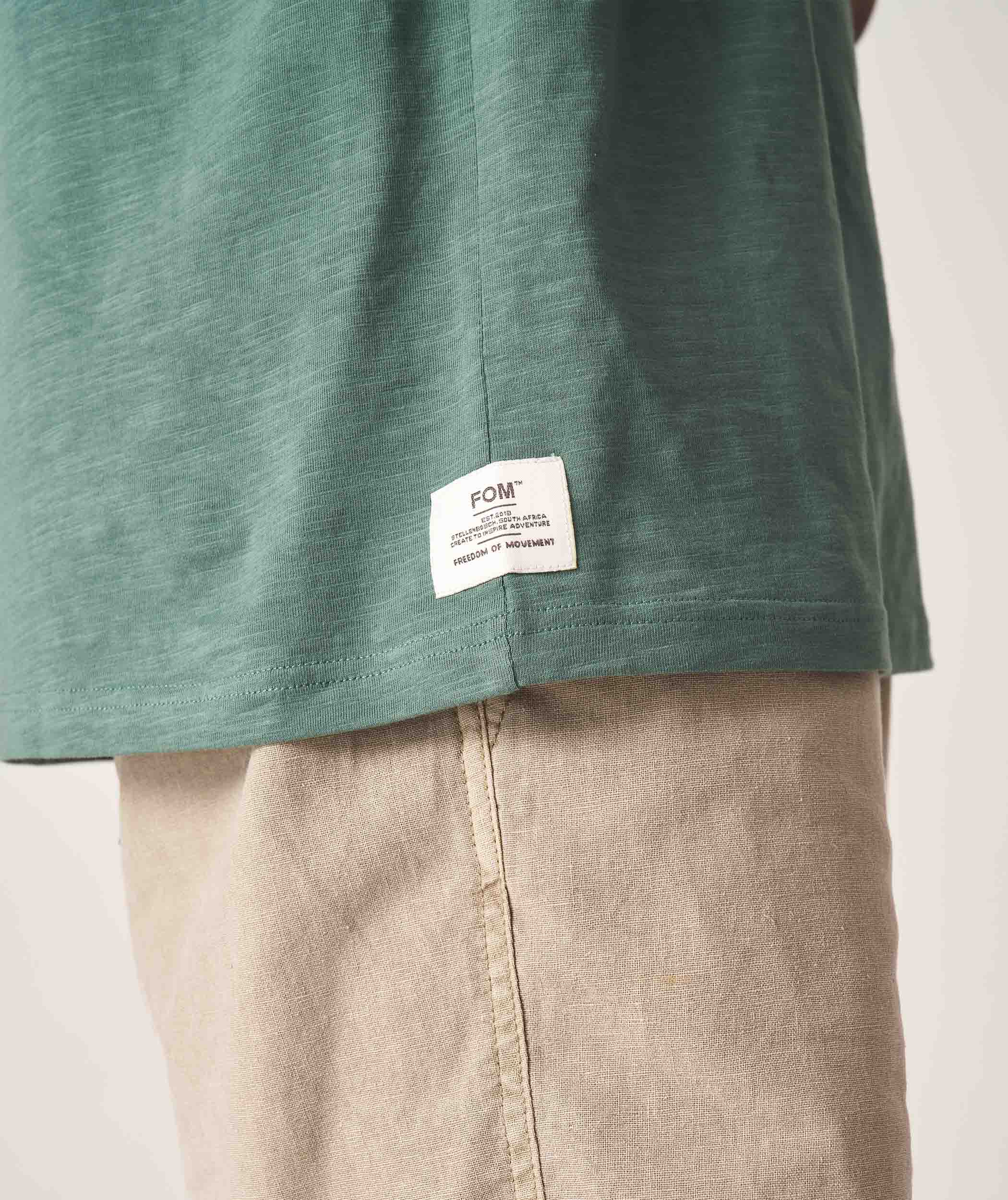 Mens Standard Cotton Slub Tee - Silver Pine