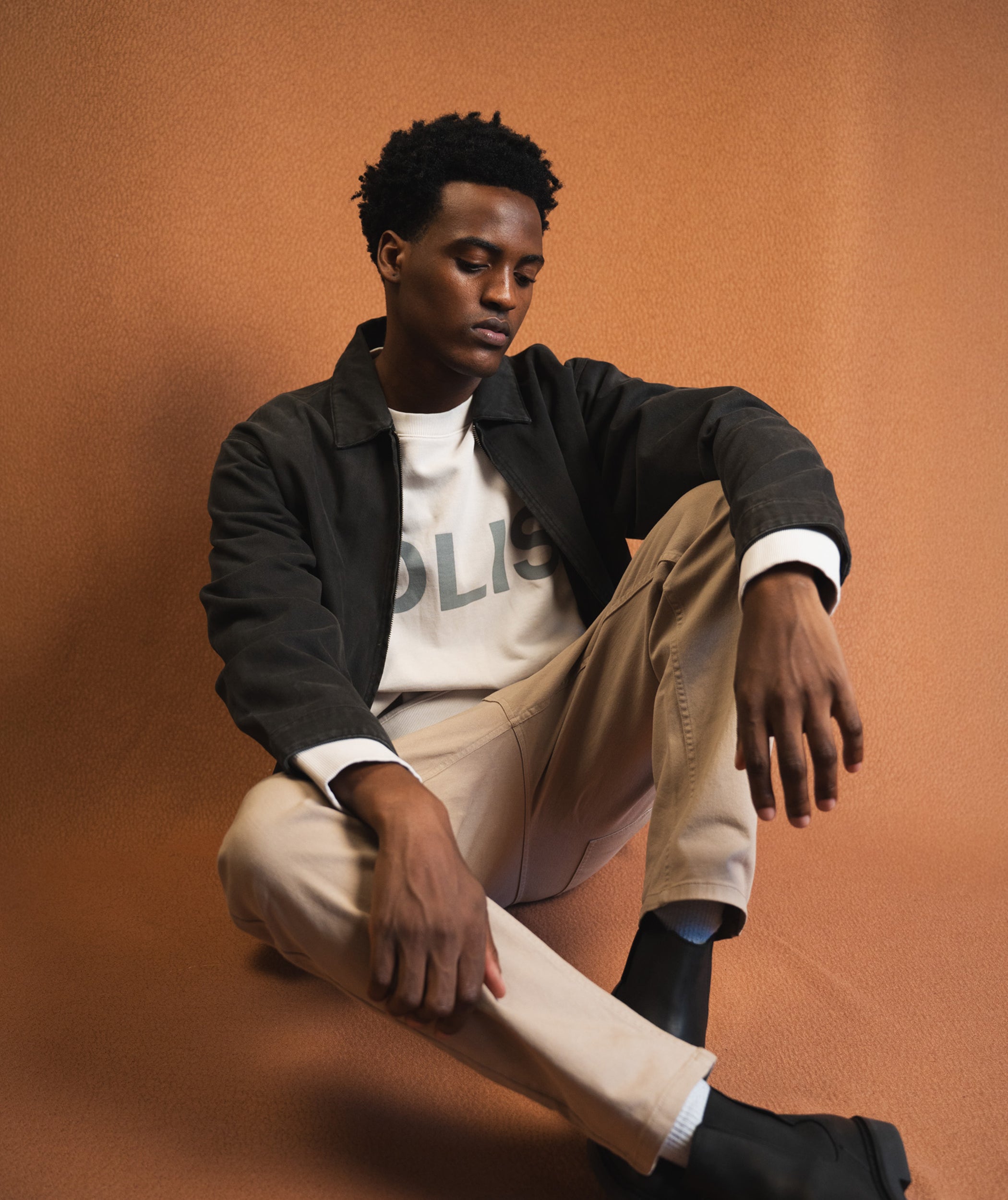 FOM x Kolisi Twill Zip Through Jacket - Onyx