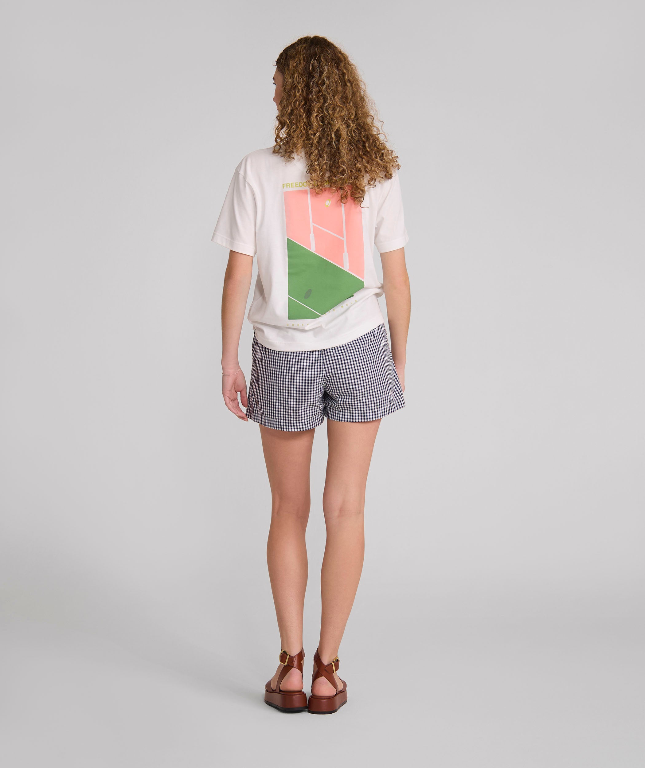 Ladies Drop Goal Graphic Tee - Ecru