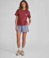 Ladies FOM Typography Graphic Tee - Burgundy