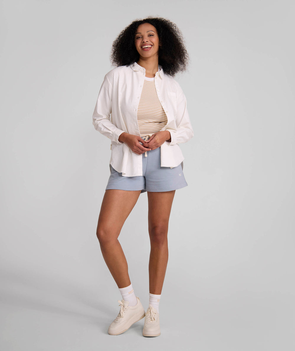 Ladies Long Sleeve Cotton Shirt - White