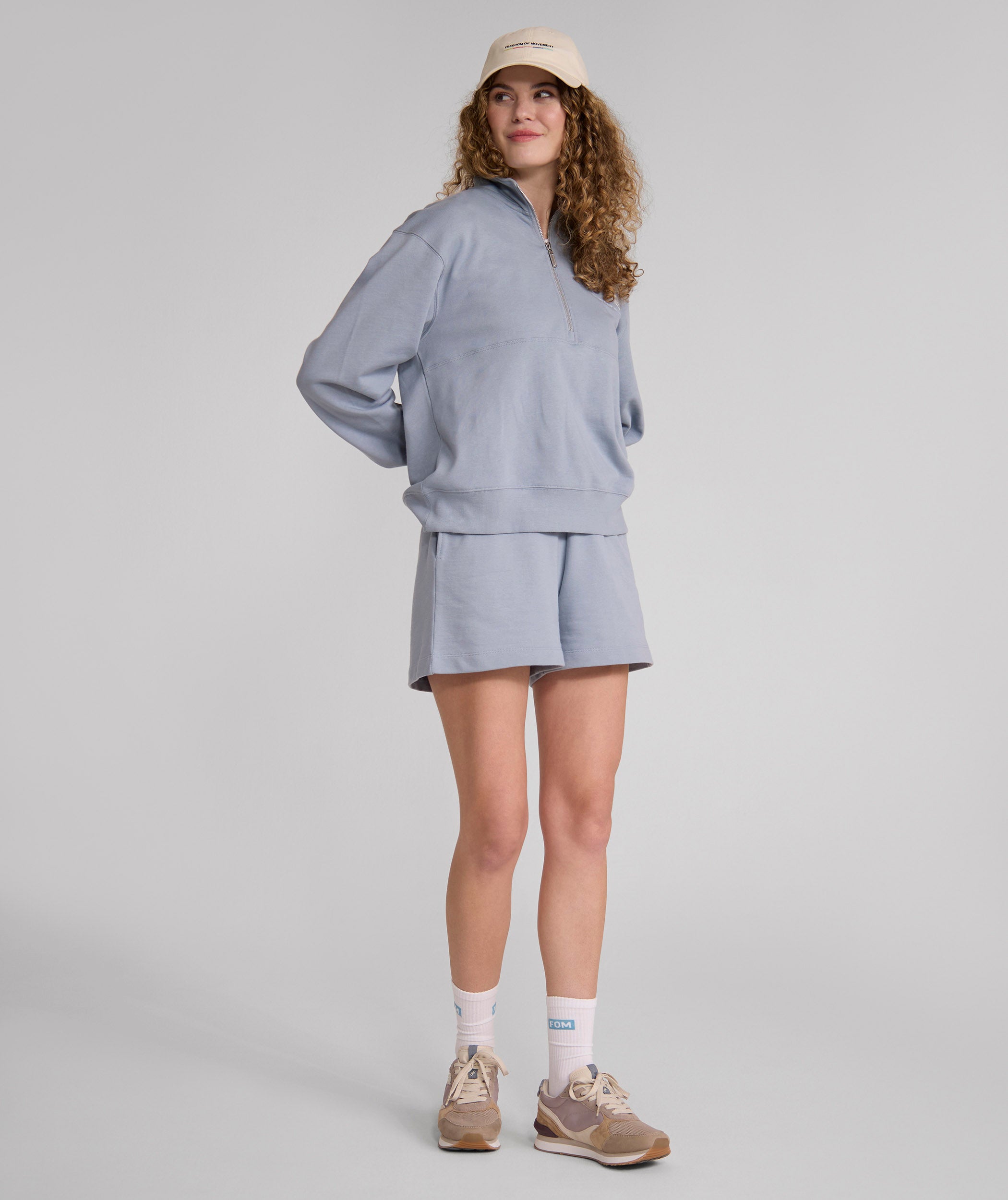 Ladies Windhond 1/4 Zip Sweater - Pearl Blue