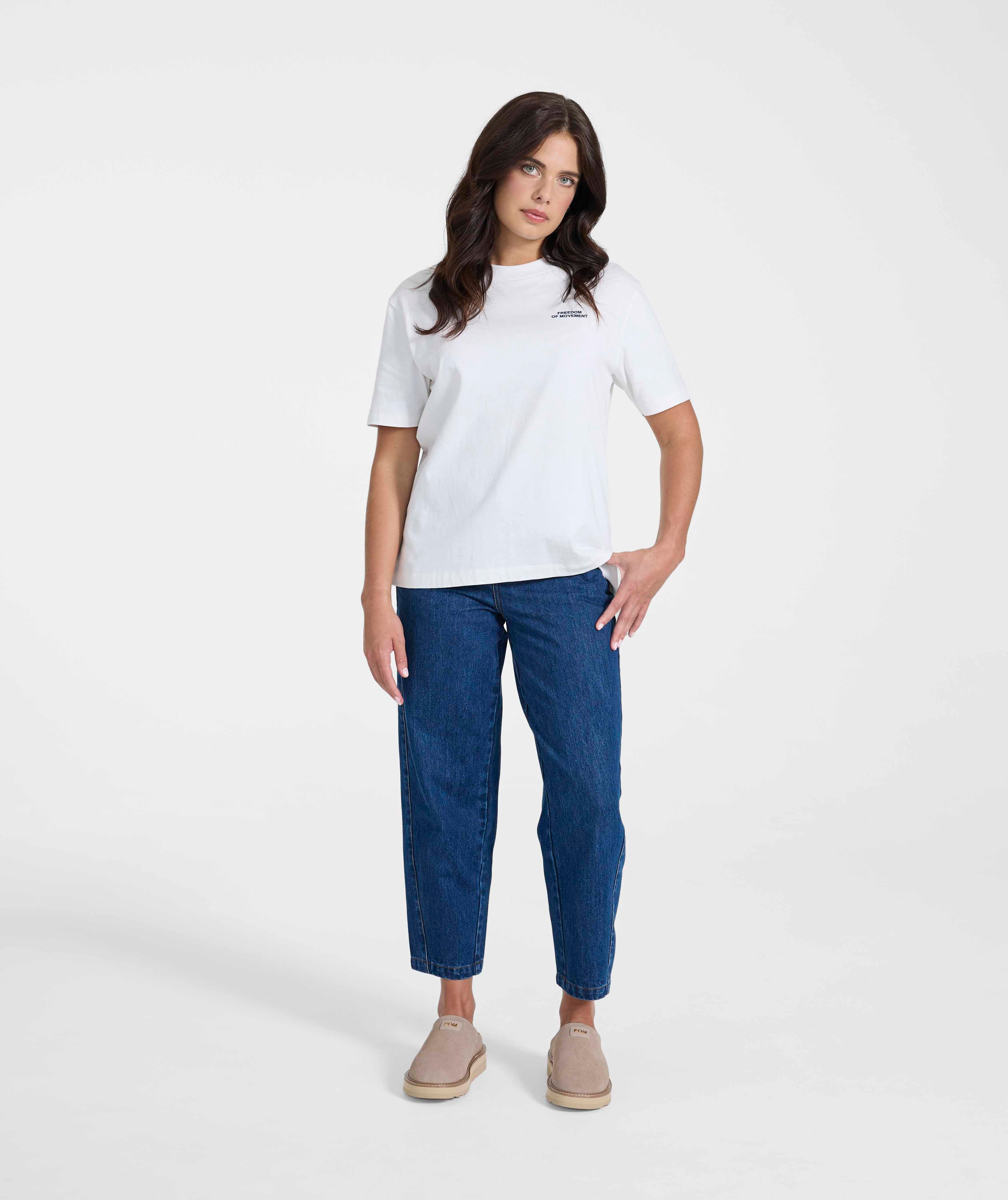 Ladies Kruger Graphic Tee - White