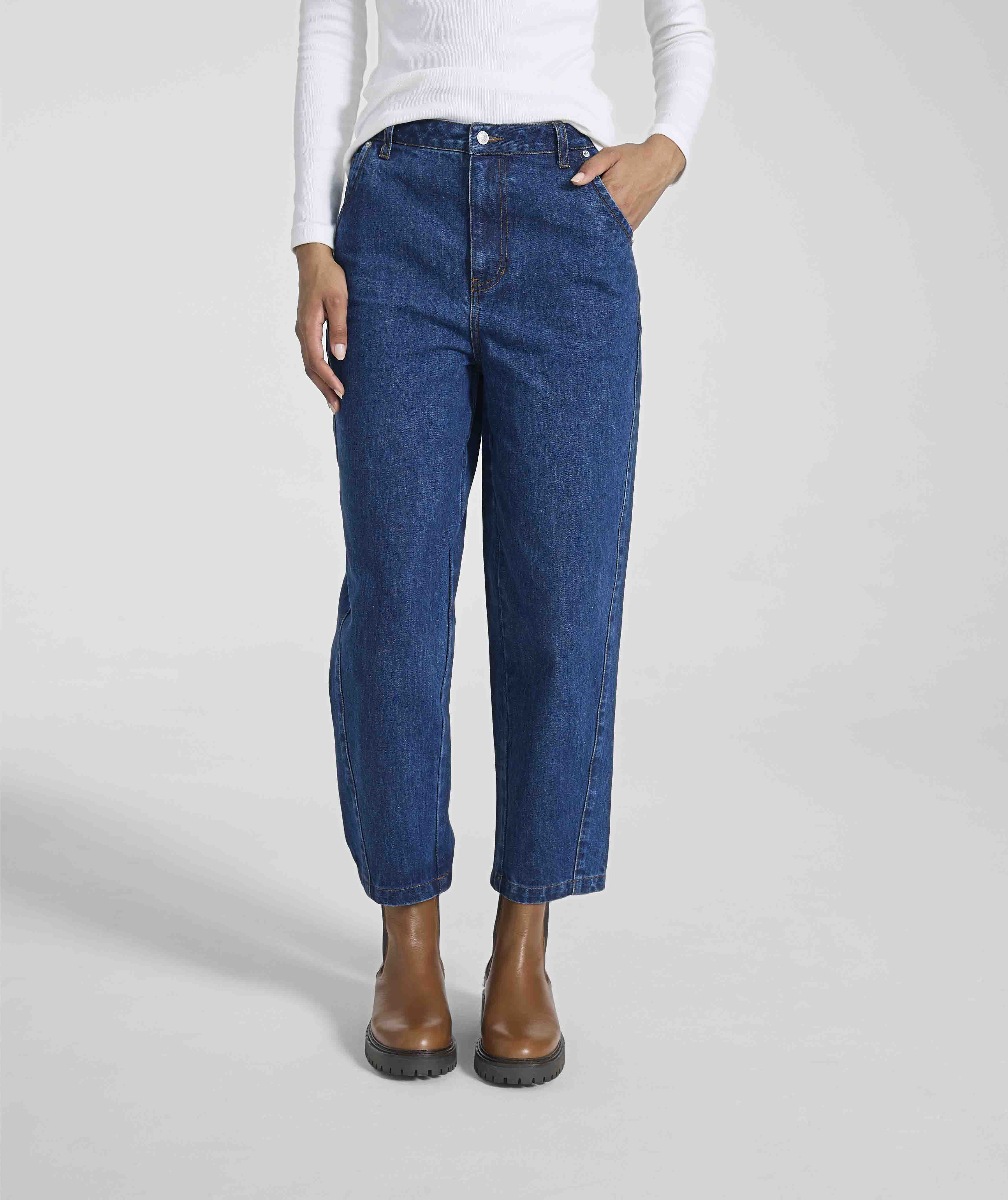 Ladies Barrel Denim - Indigo