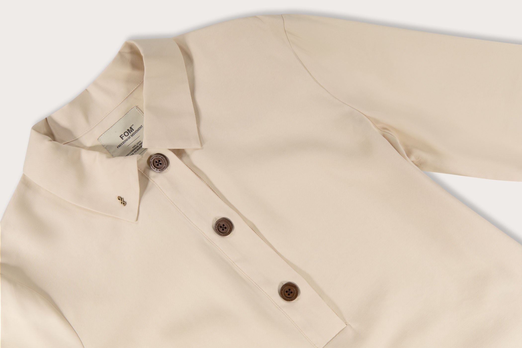 FOM Ladies Button Up Dress - Ecru