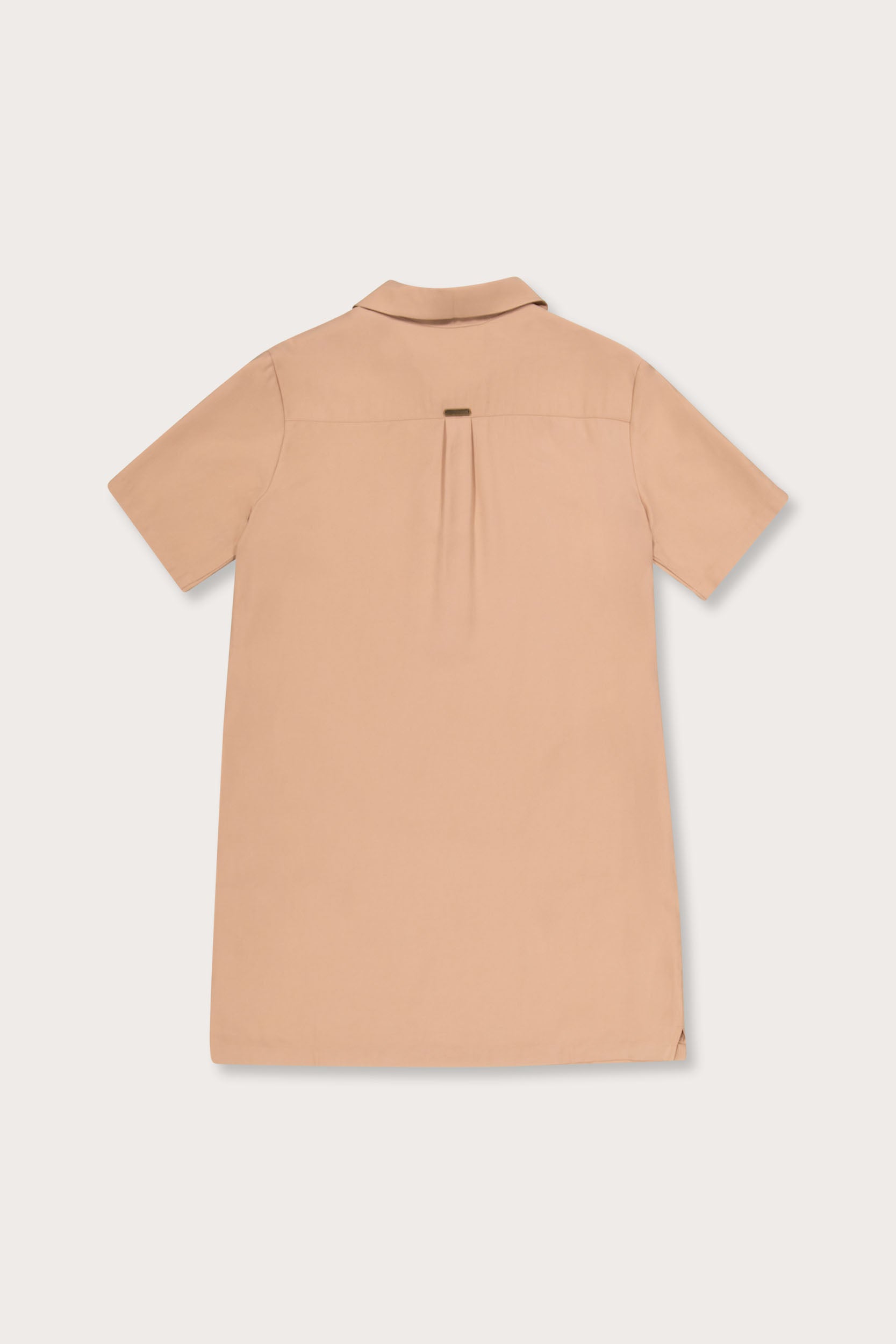 FOM Ladies Button Up Dress Short Sleeve - Dusty Pink
