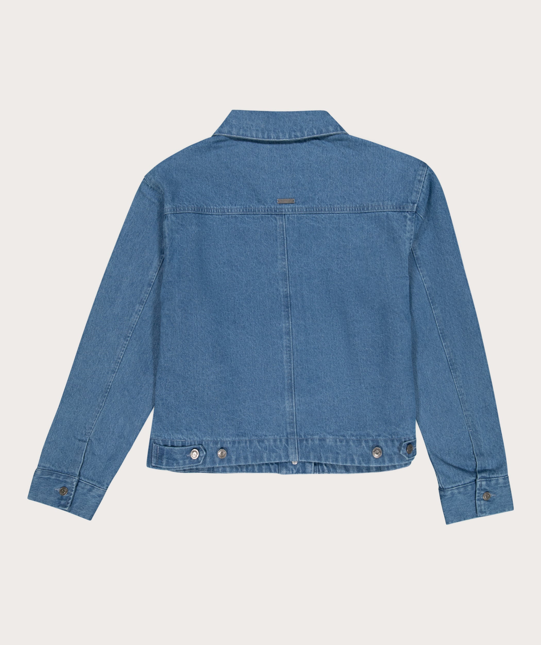 Ladies Cropped Denim Shacket - Indigo