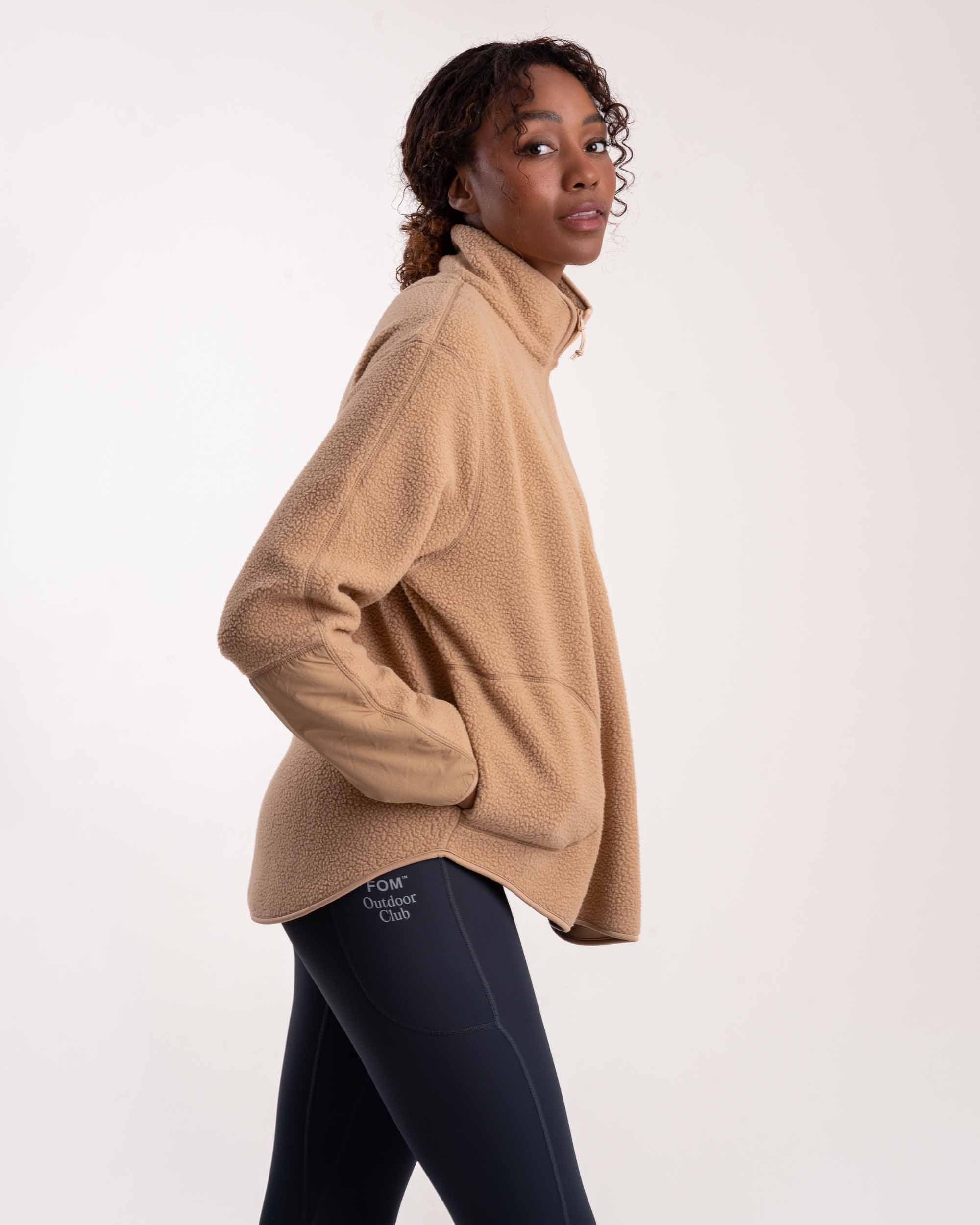 Ladies Outdoor Fleece Pullover - Camel