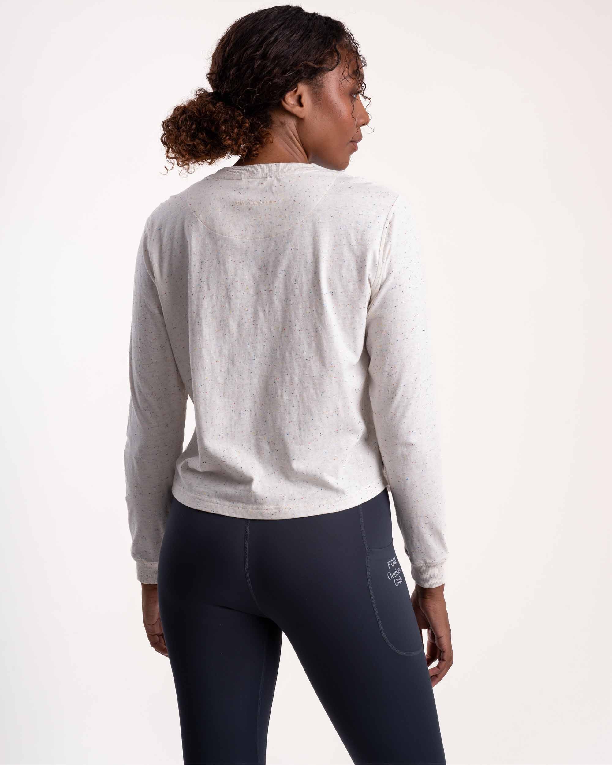 Ladies Outdoor Long Tee - Speckled Stone