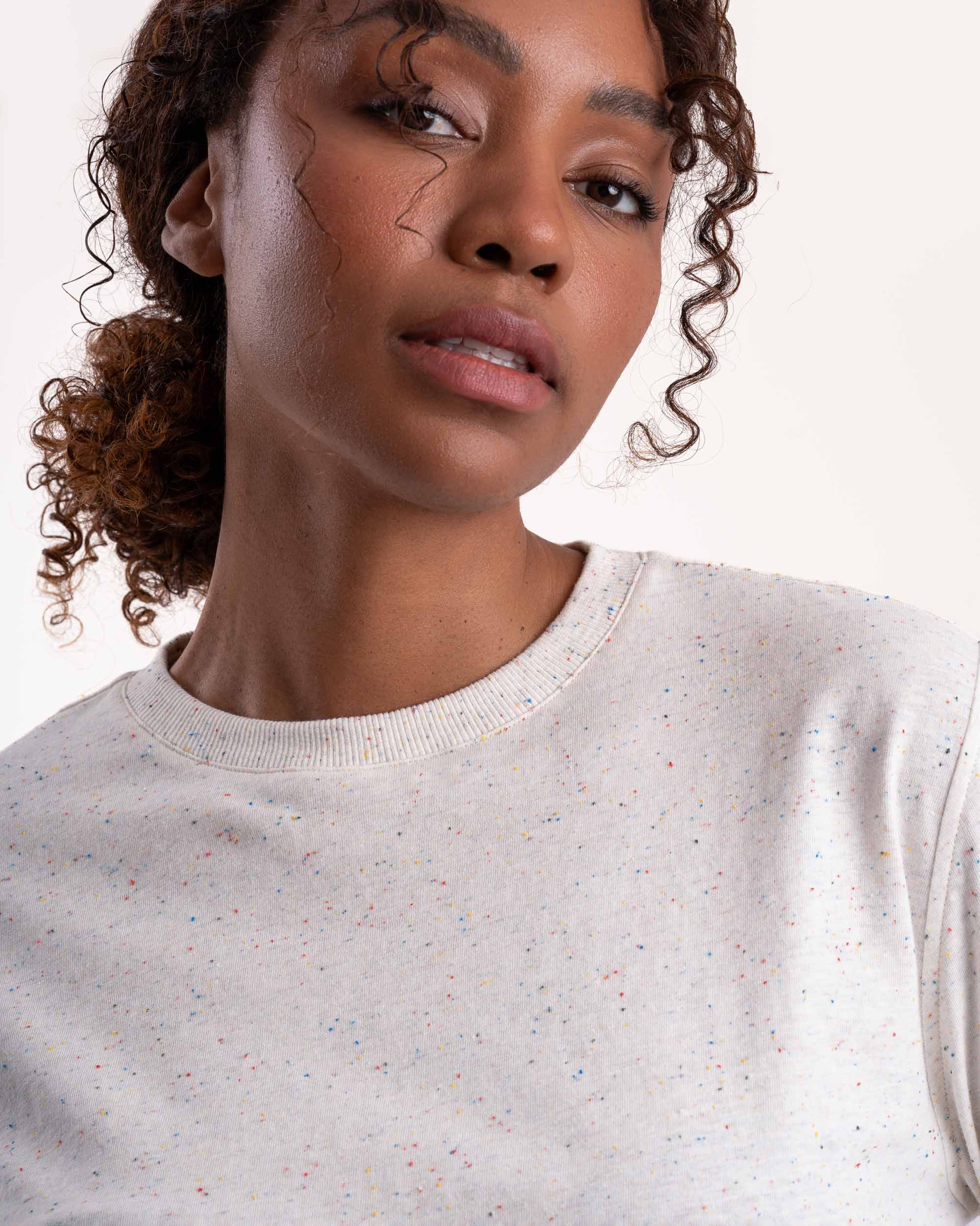 Ladies Outdoor Long Tee - Speckled Stone