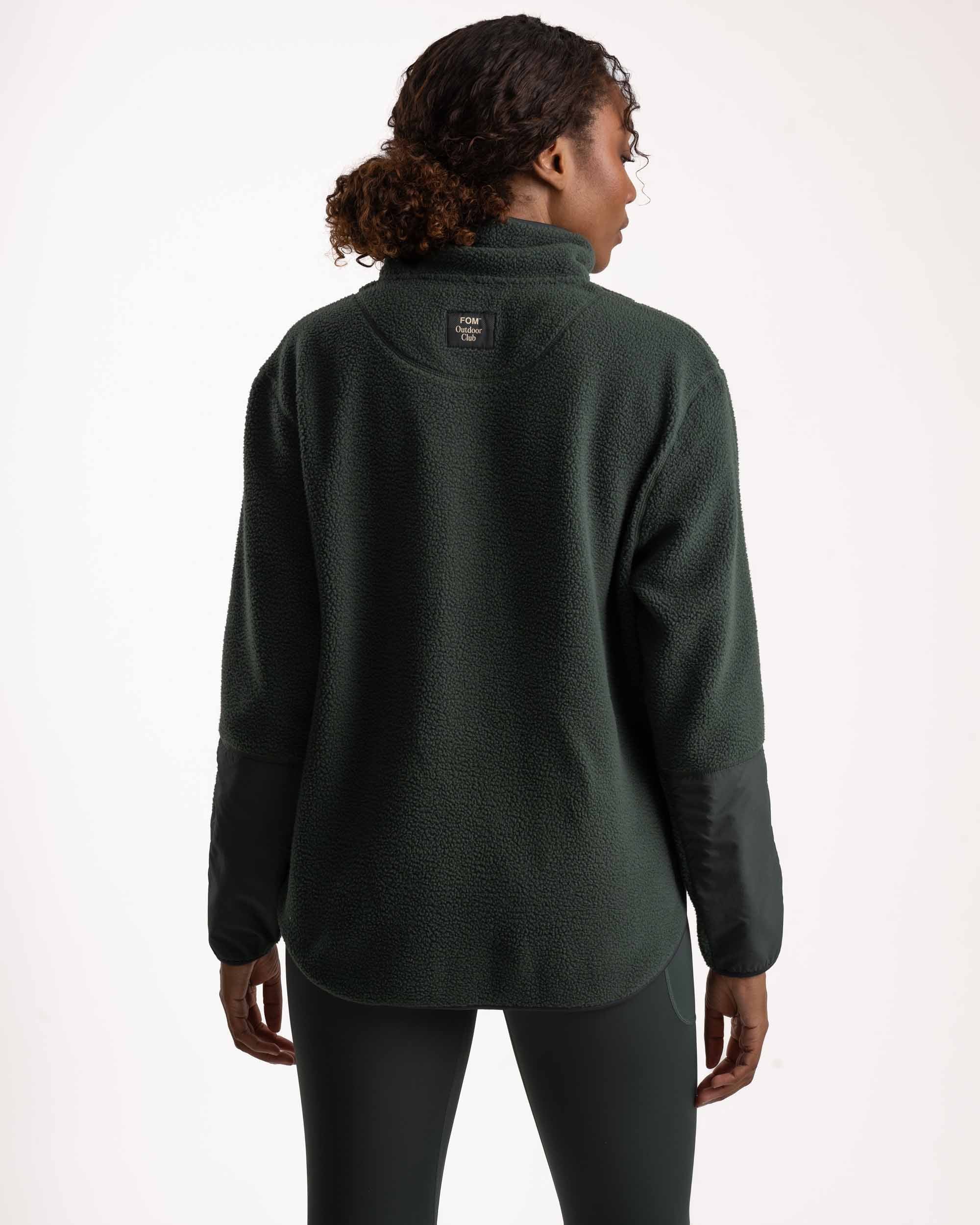 Ladies Outdoor Fleece Pullover - Dark Moss