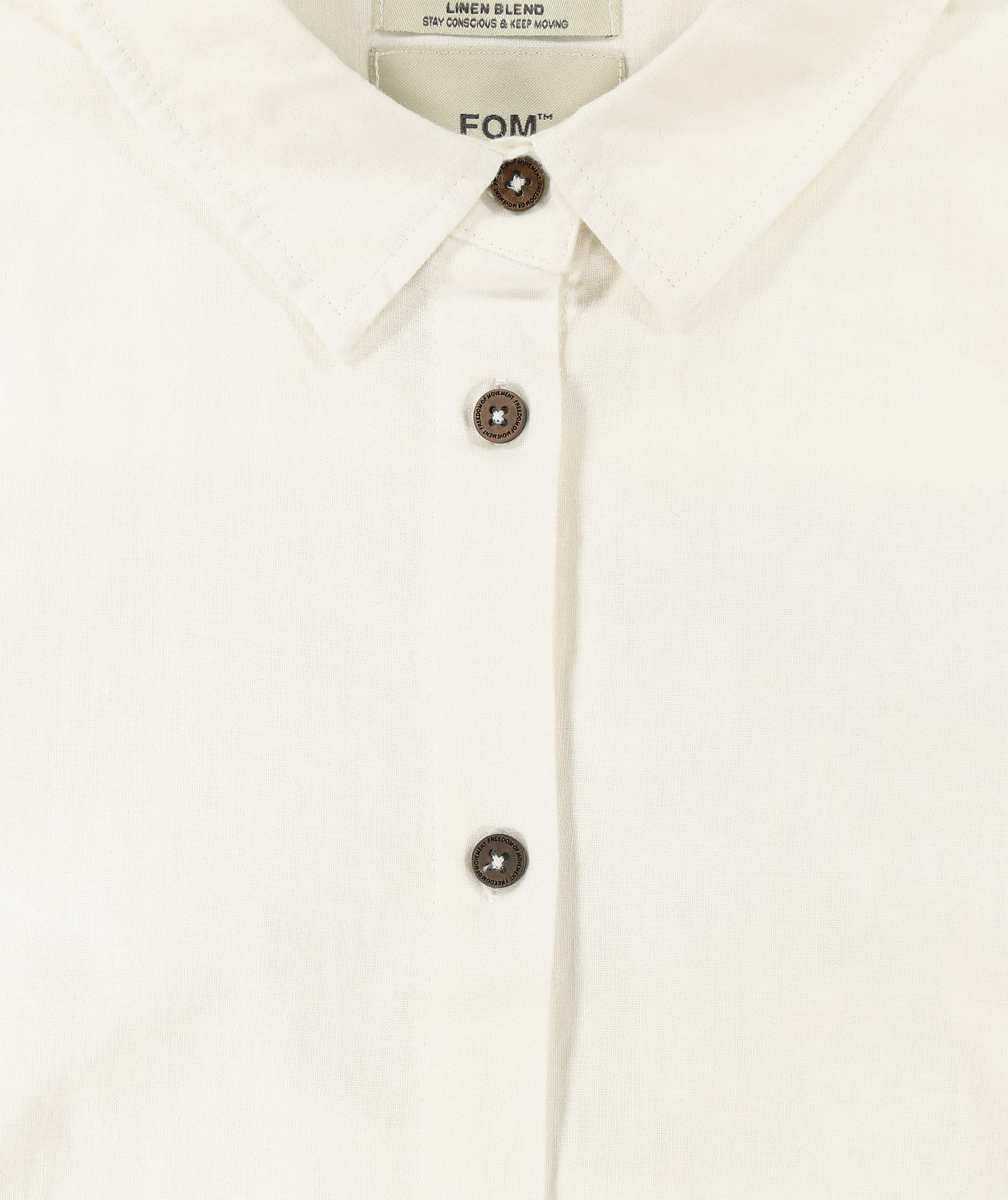 Ladies Crop Short Sleeve Shirt - Soft White