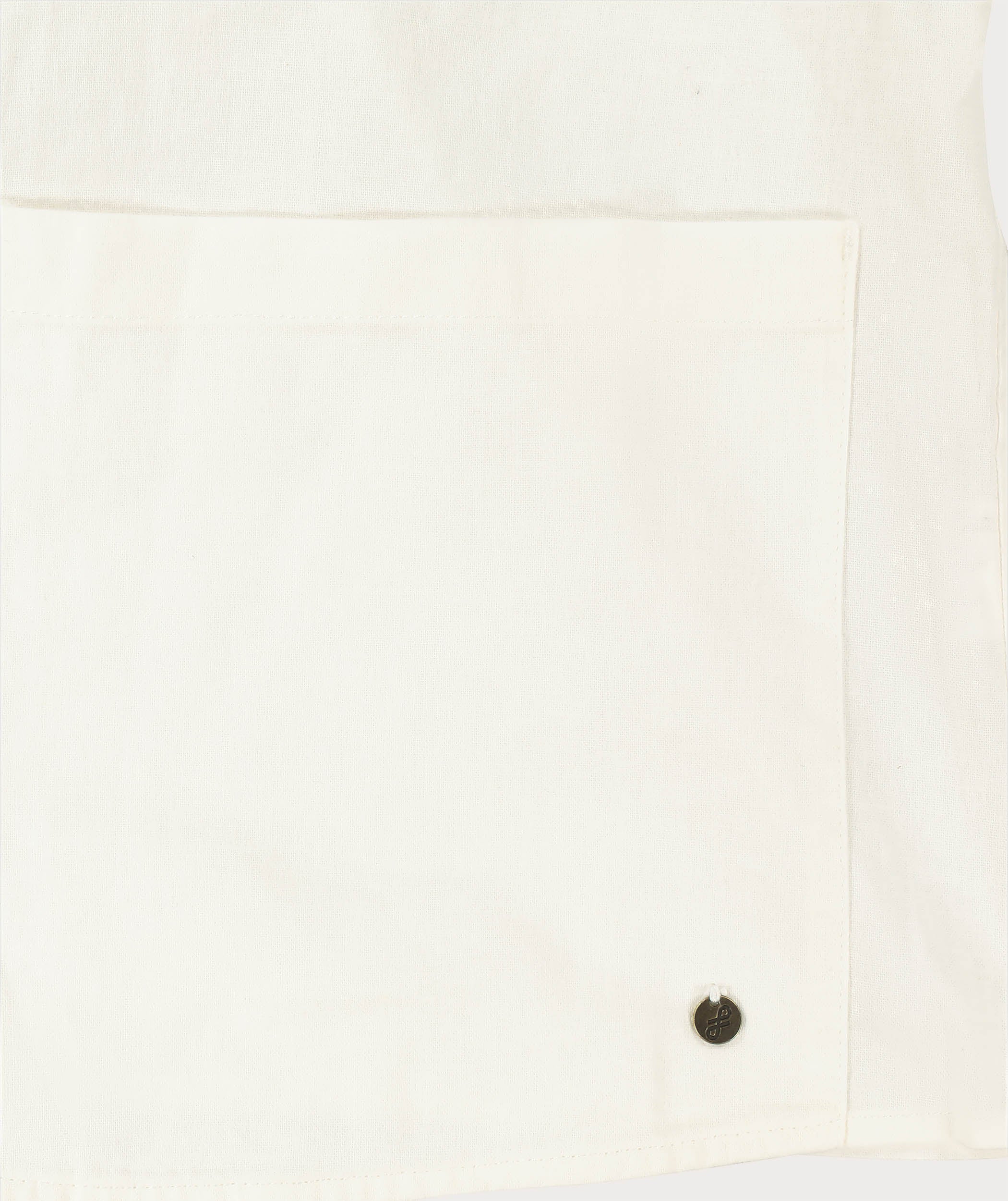 Ladies Crop Short Sleeve Shirt - Soft White