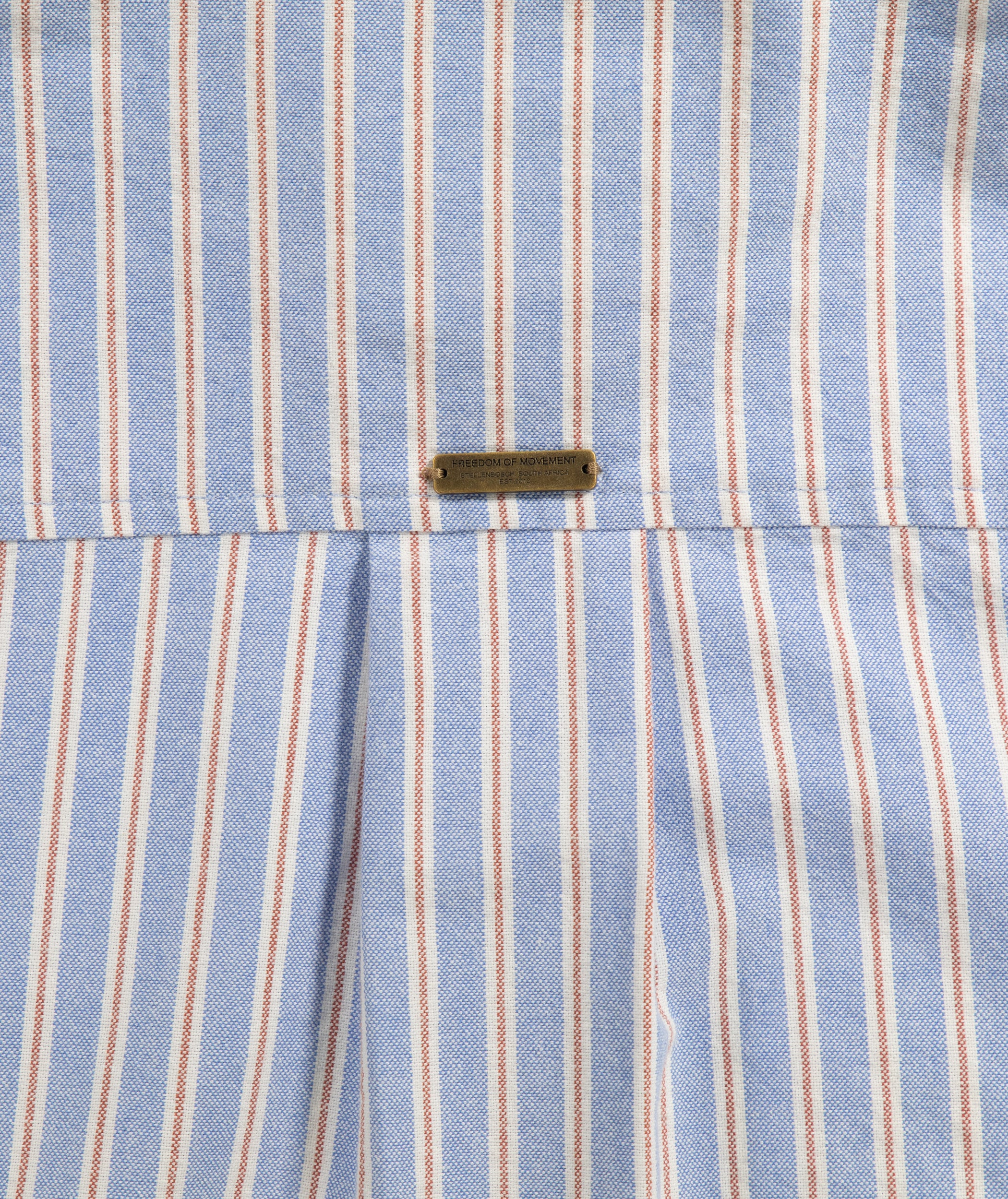 Ladies Oxford Long Sleeve Shirt - Sky Blue Stripe