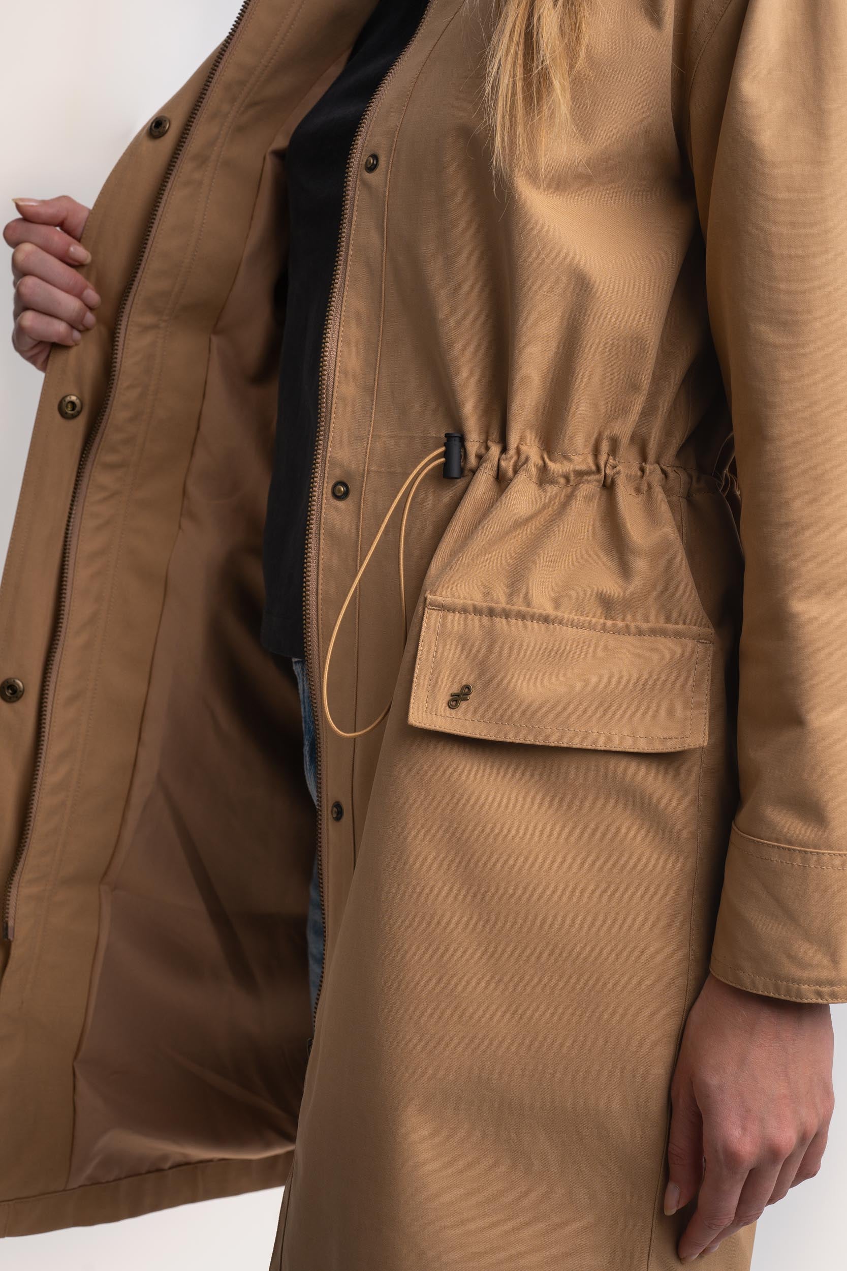 Ladies Trench Coat - Camel