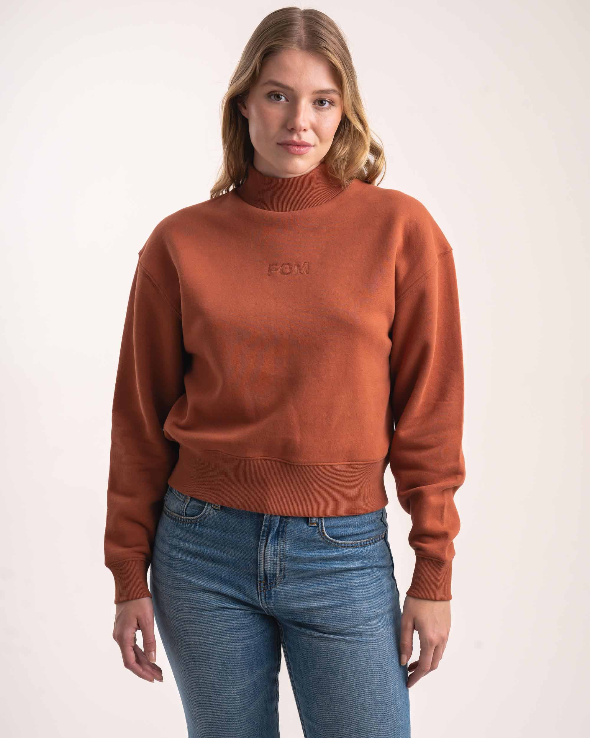 Ladies Turtle Neck Sweater - Rust