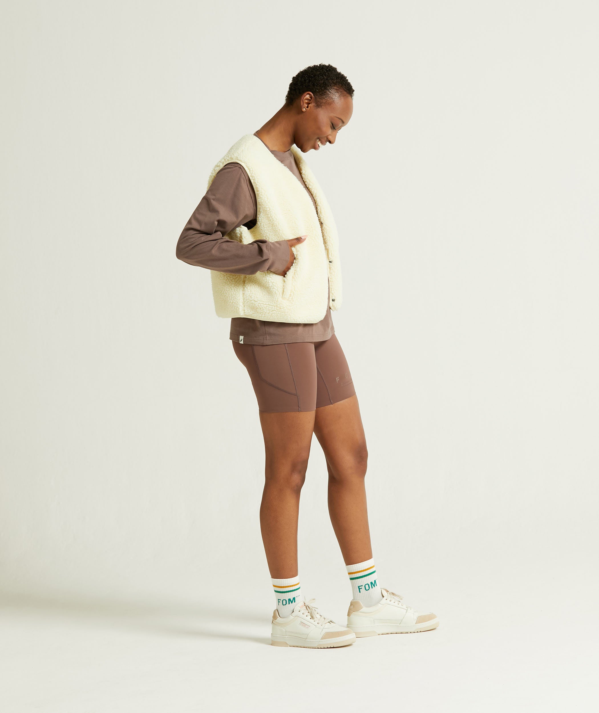 Ladies Fleece Gilet - Butter
