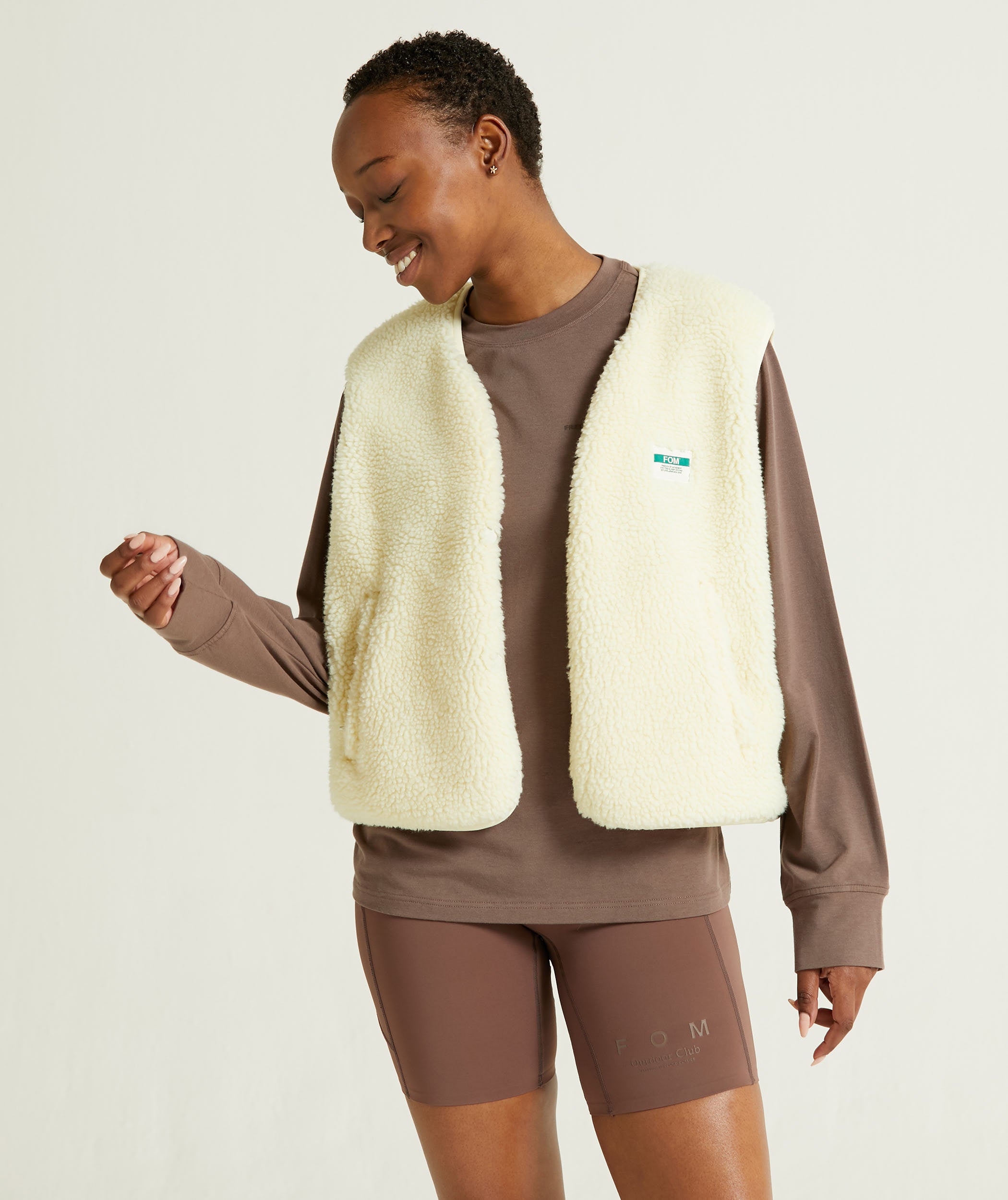 Ladies Fleece Gilet - Butter