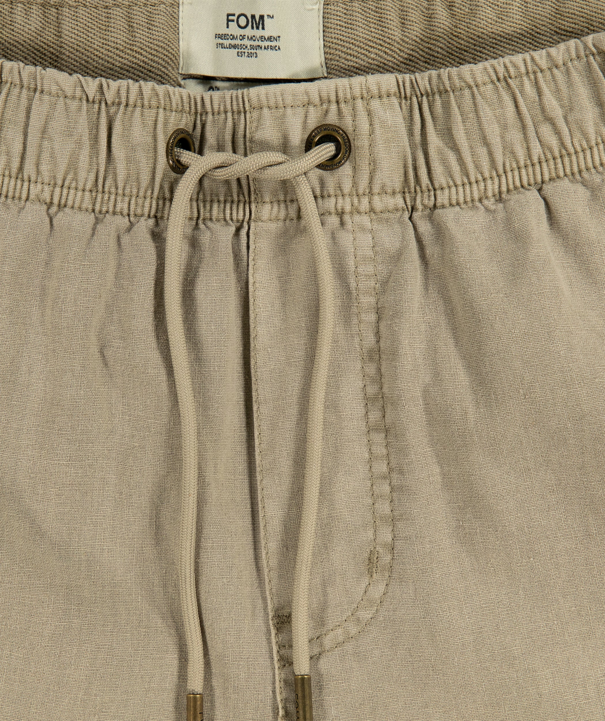 Men's Linen Blend Drawcord Shorts - Stone