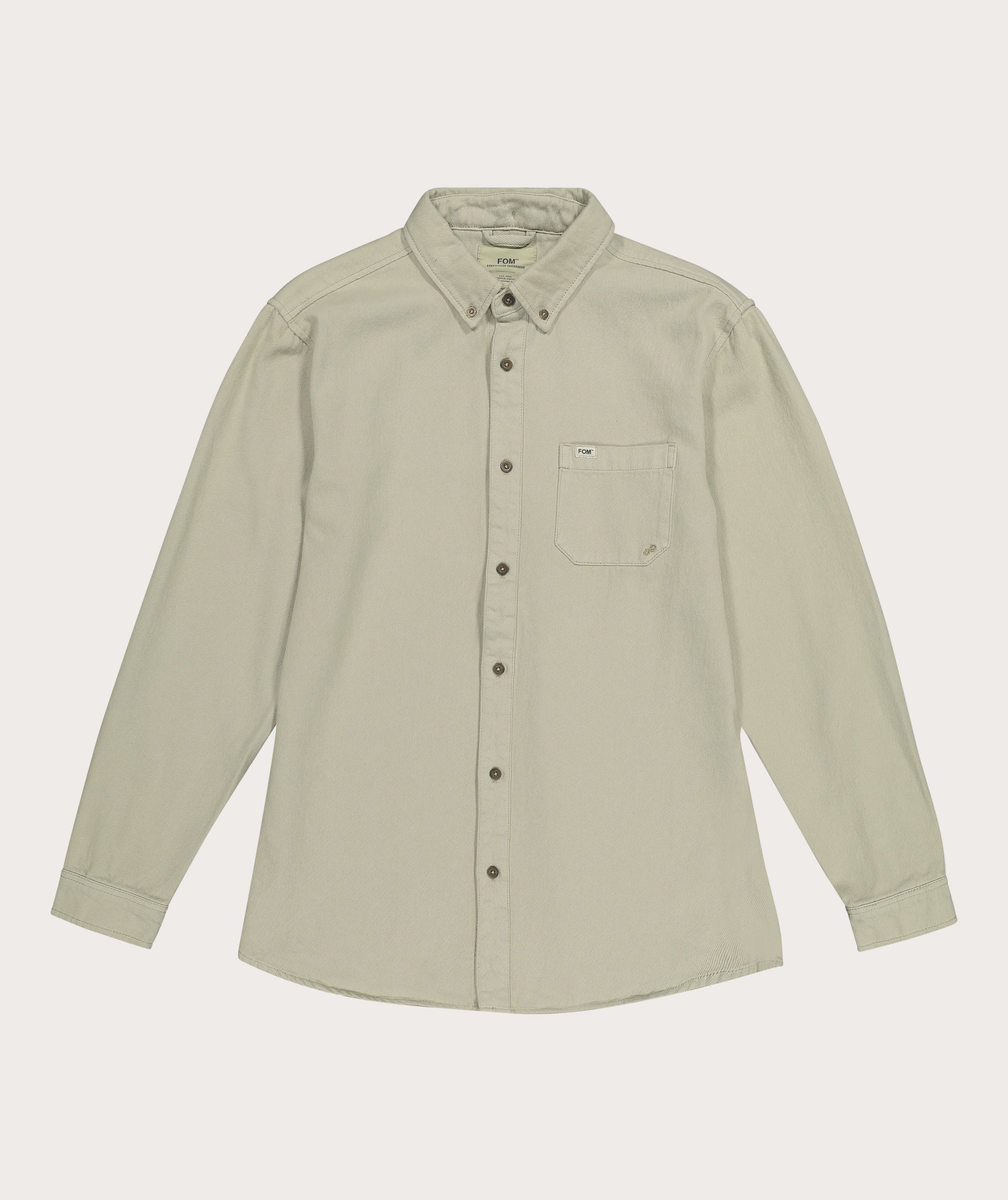 Mens Twill Long Sleeve Shirt - Silver Sage