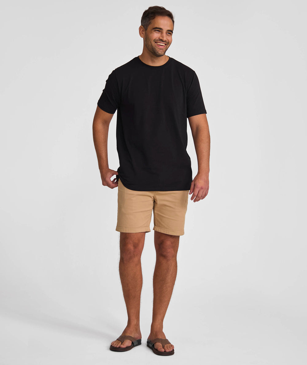 Mens Cotton Chino Shorts - Coffee