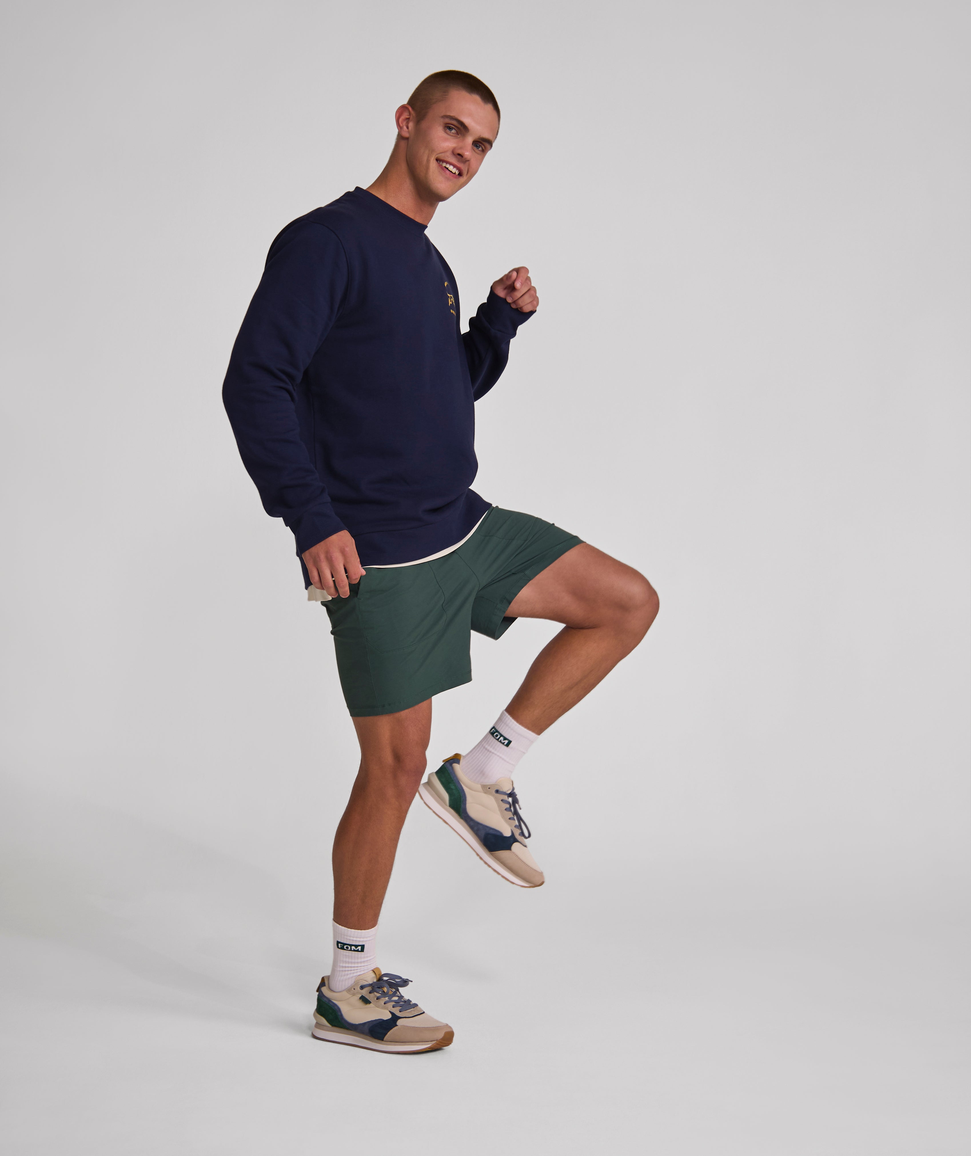 Mens FreeMotion Pull On Shorts - Forest Green