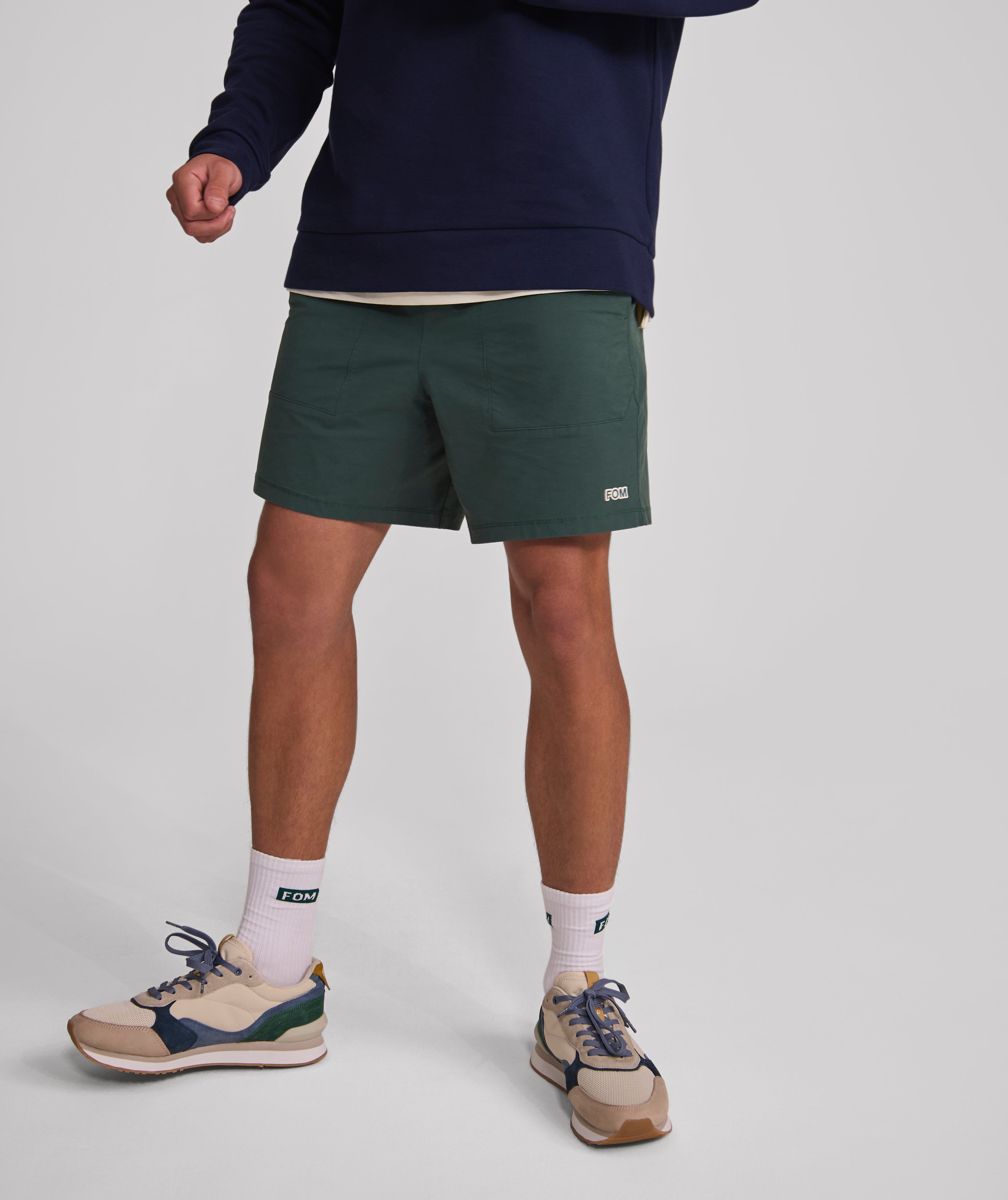 Mens FreeMotion Pull On Shorts - Forest Green