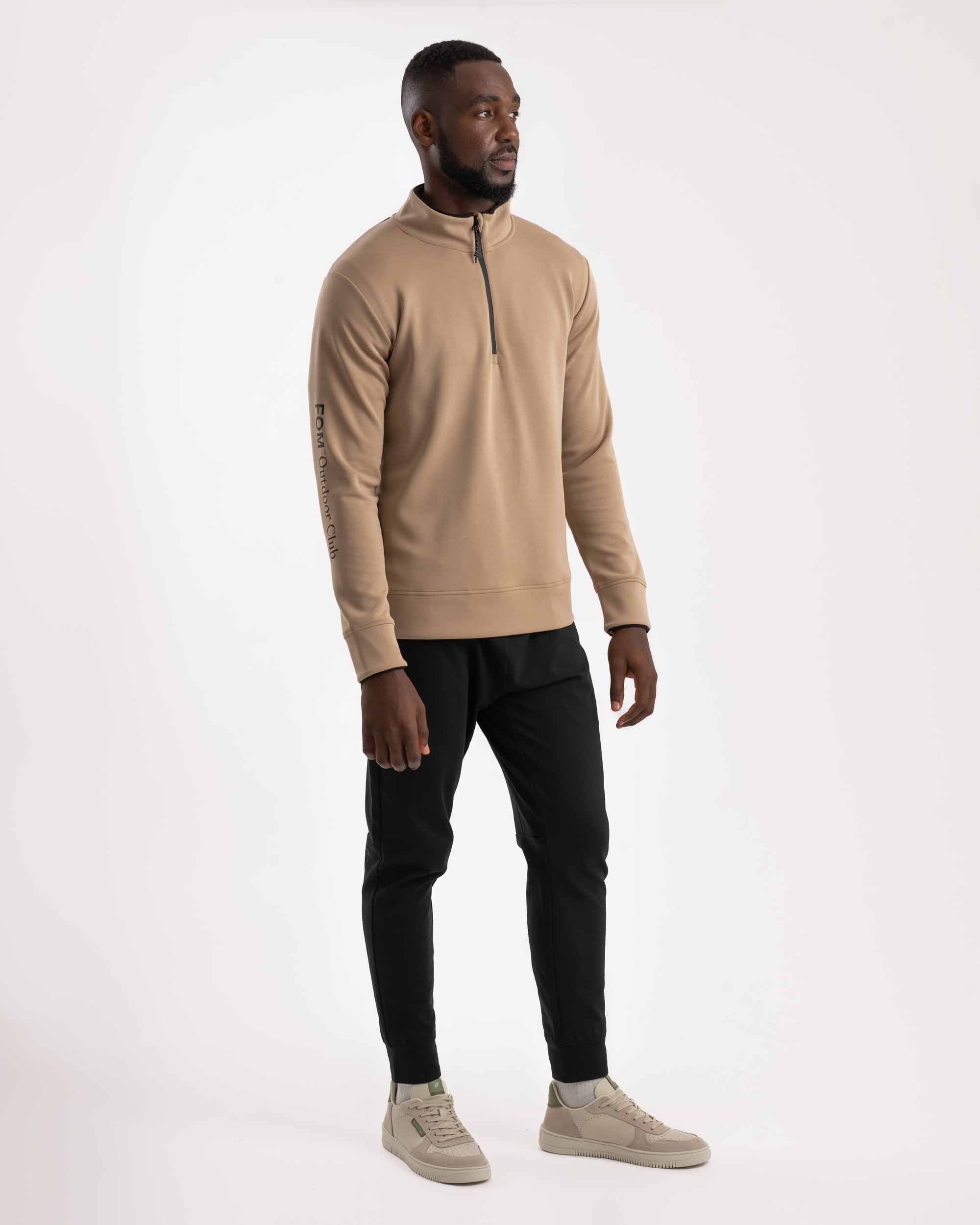 Mens Outdoor Versatile Long Sleeve Zip Top - Nomad