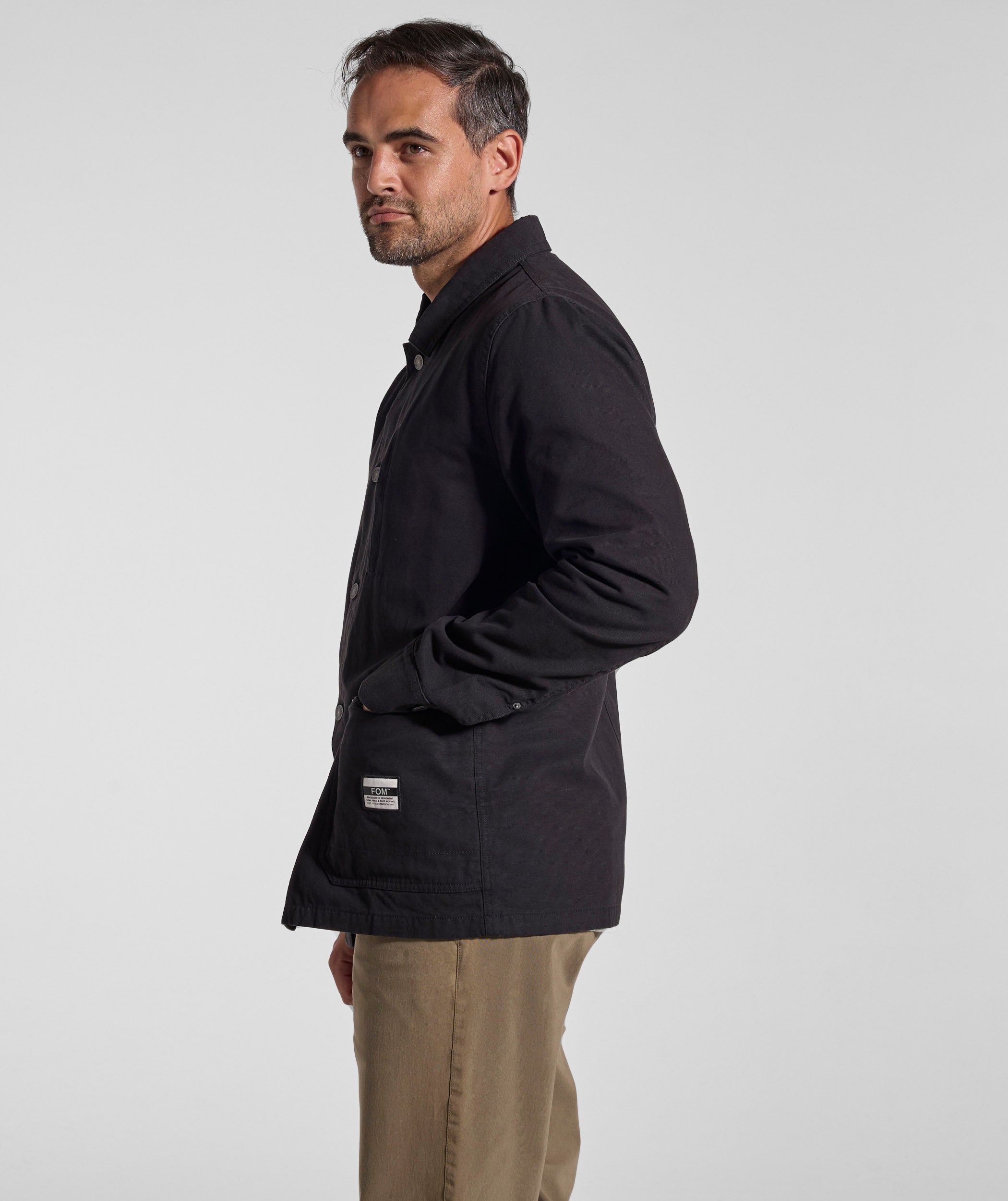 Mens Canvas Jacket - Black