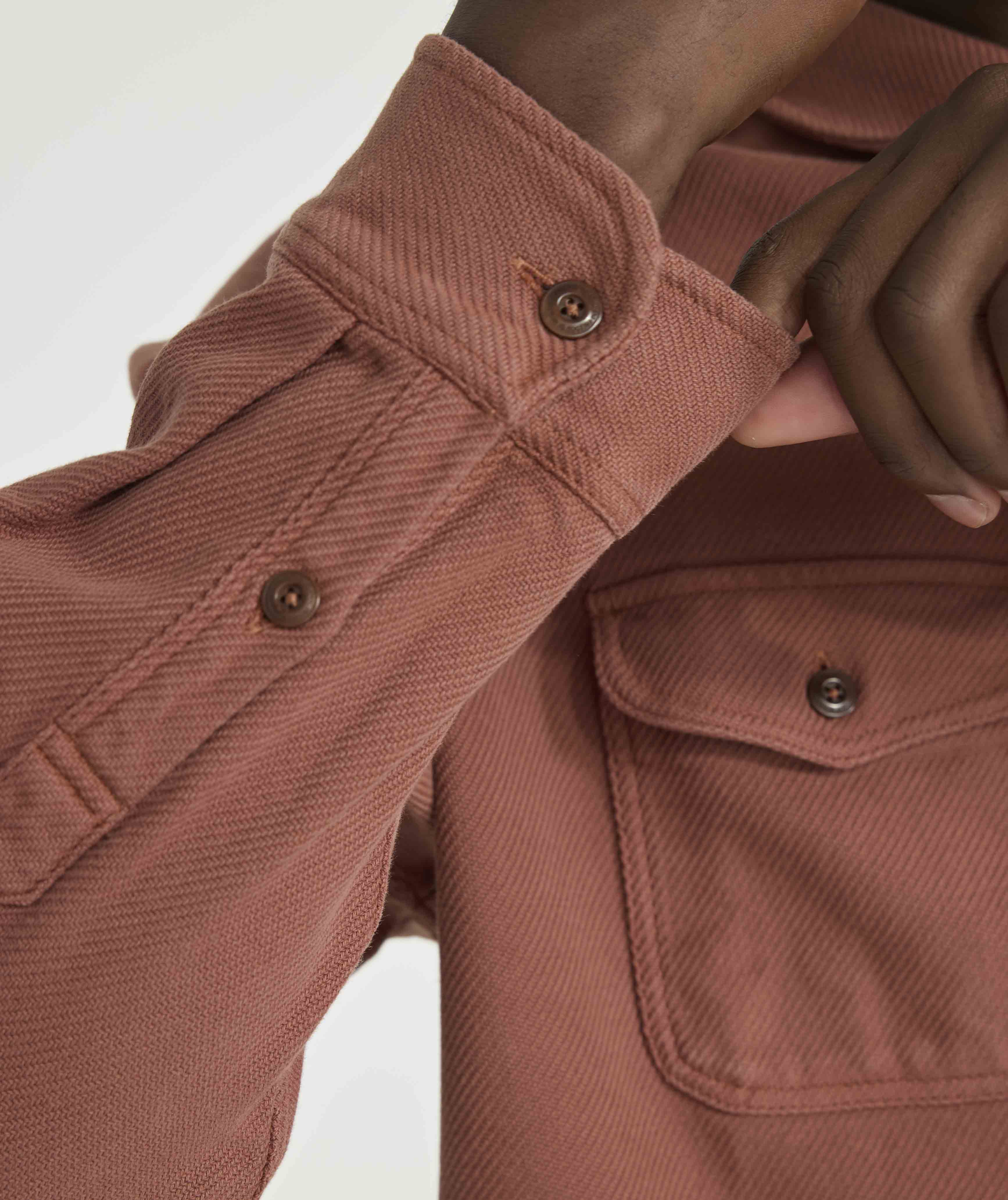 Mens Casual Organic Cotton Shirt - Copper