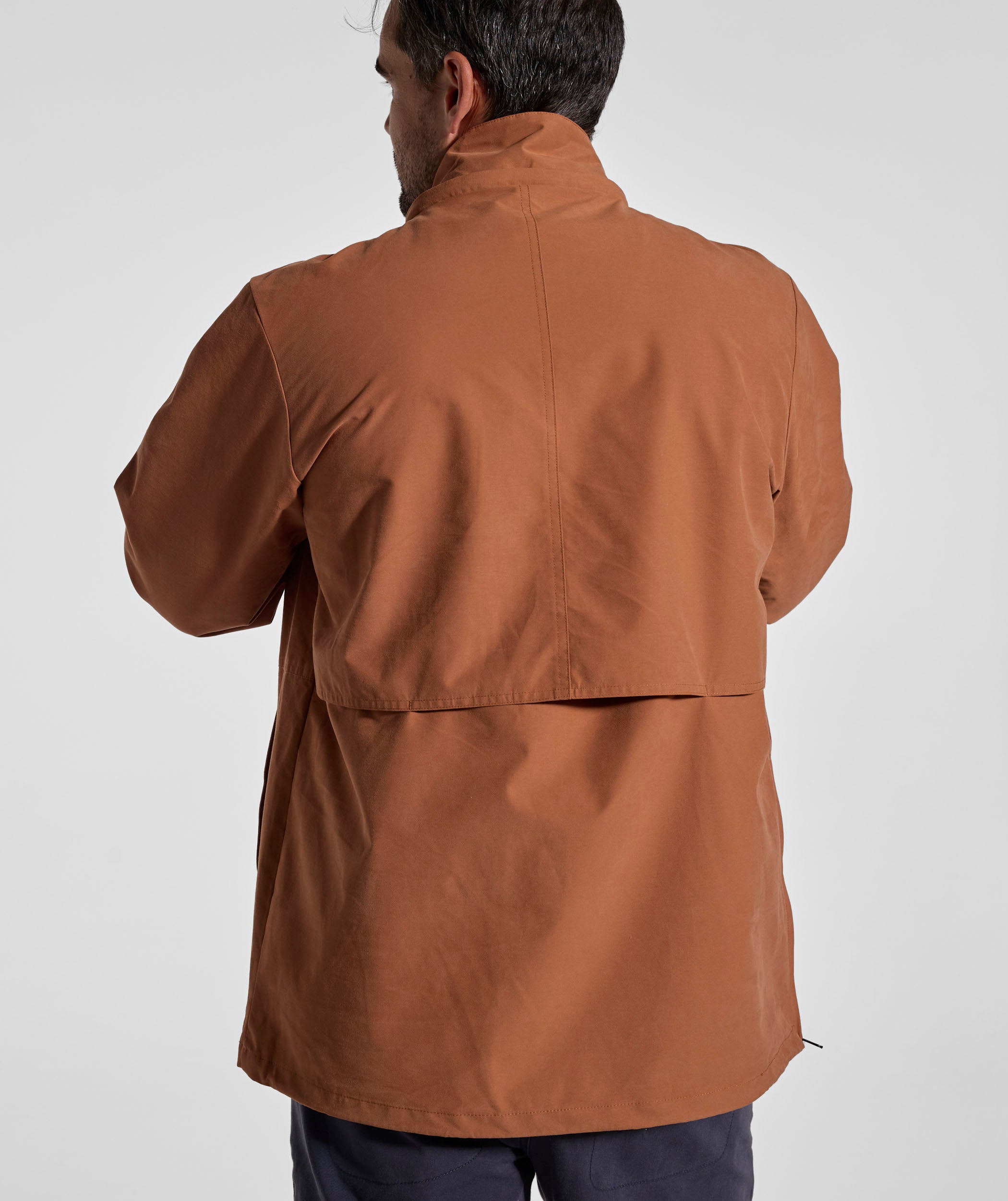 Mens Cotton Blend Anorak - Clay