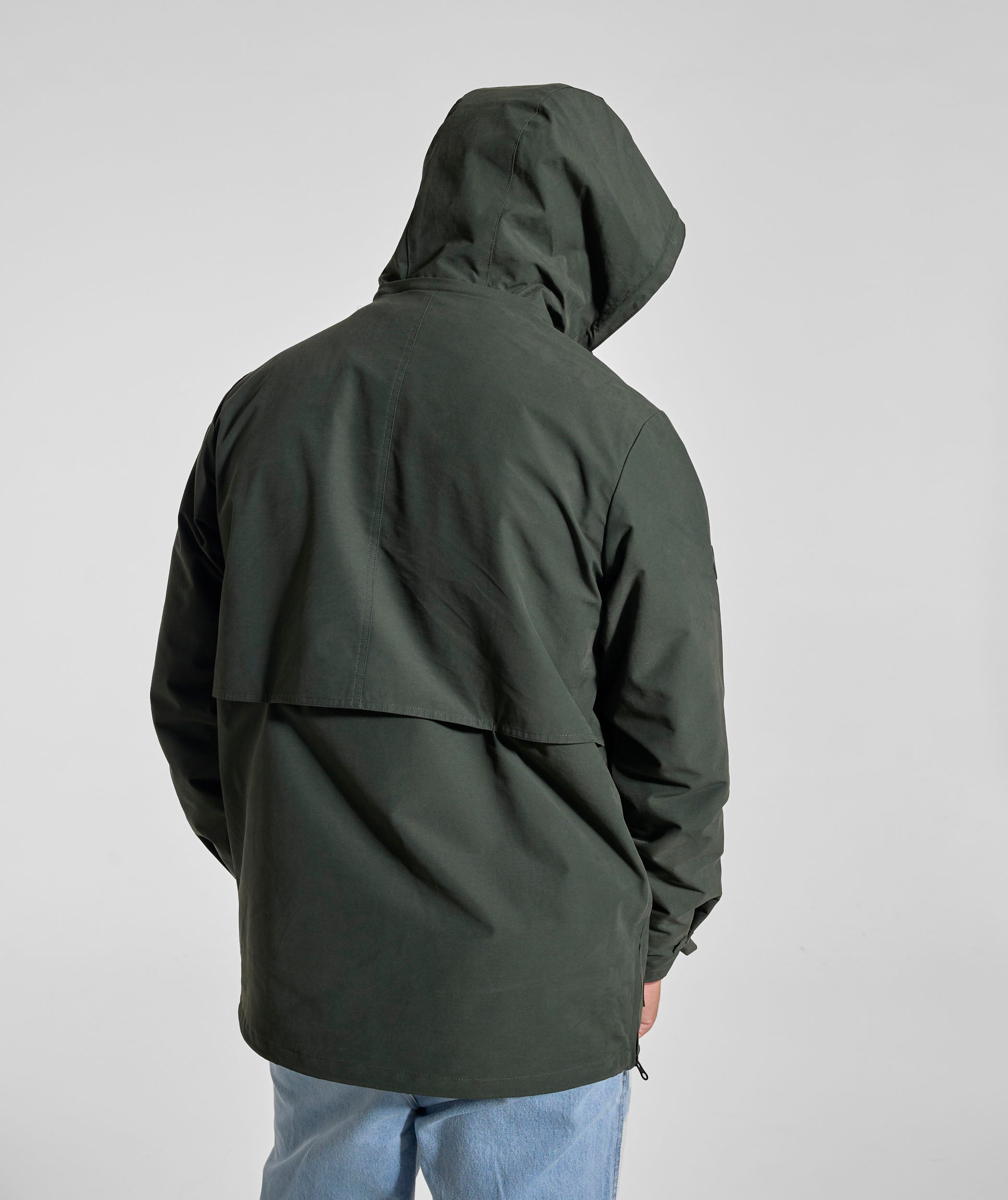Mens Cotton Blend Anorak - Forest