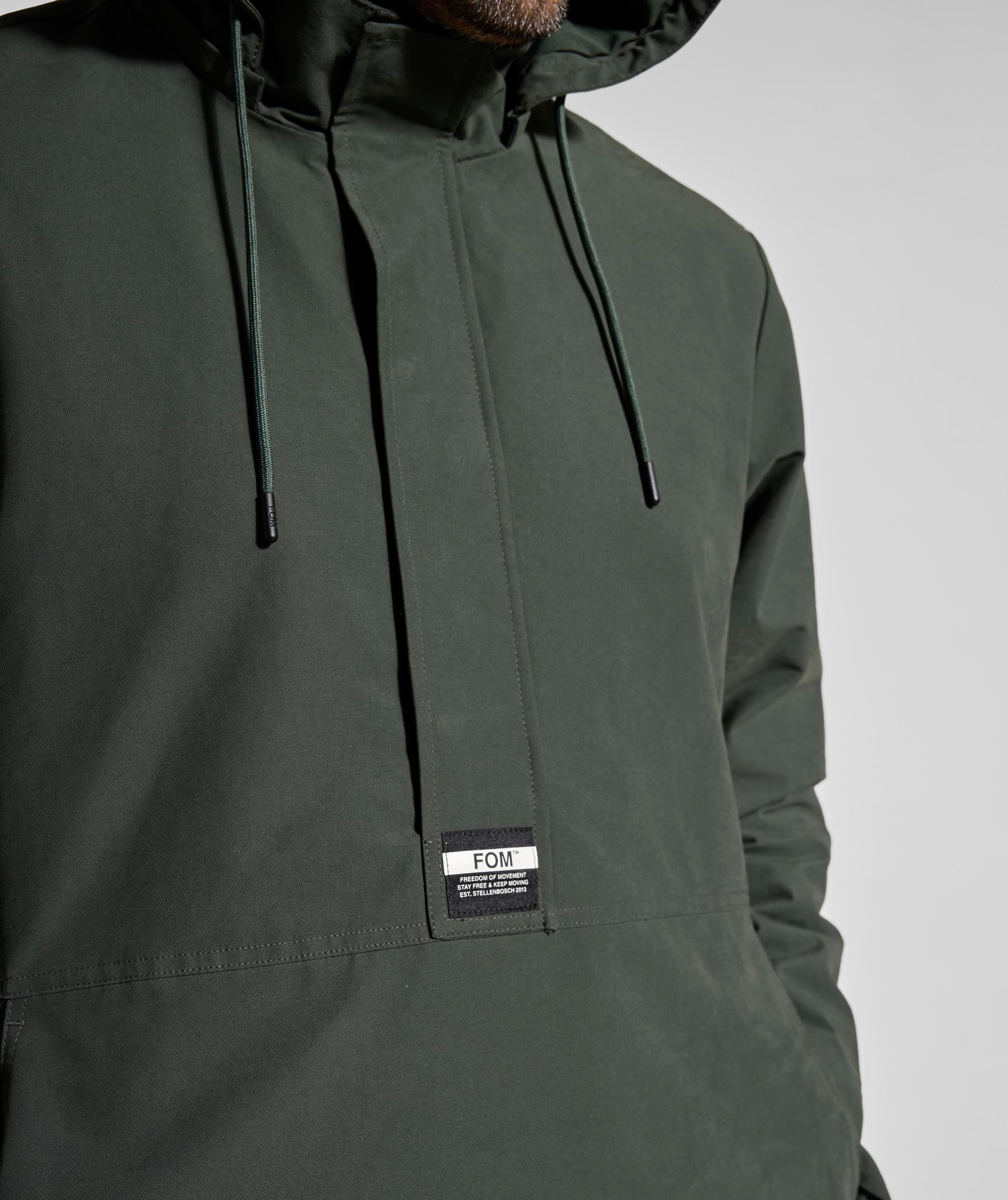 ハチヤーズ　Men’s Hoodless ANORAK Mens Cotton Blend Anorak - Forest