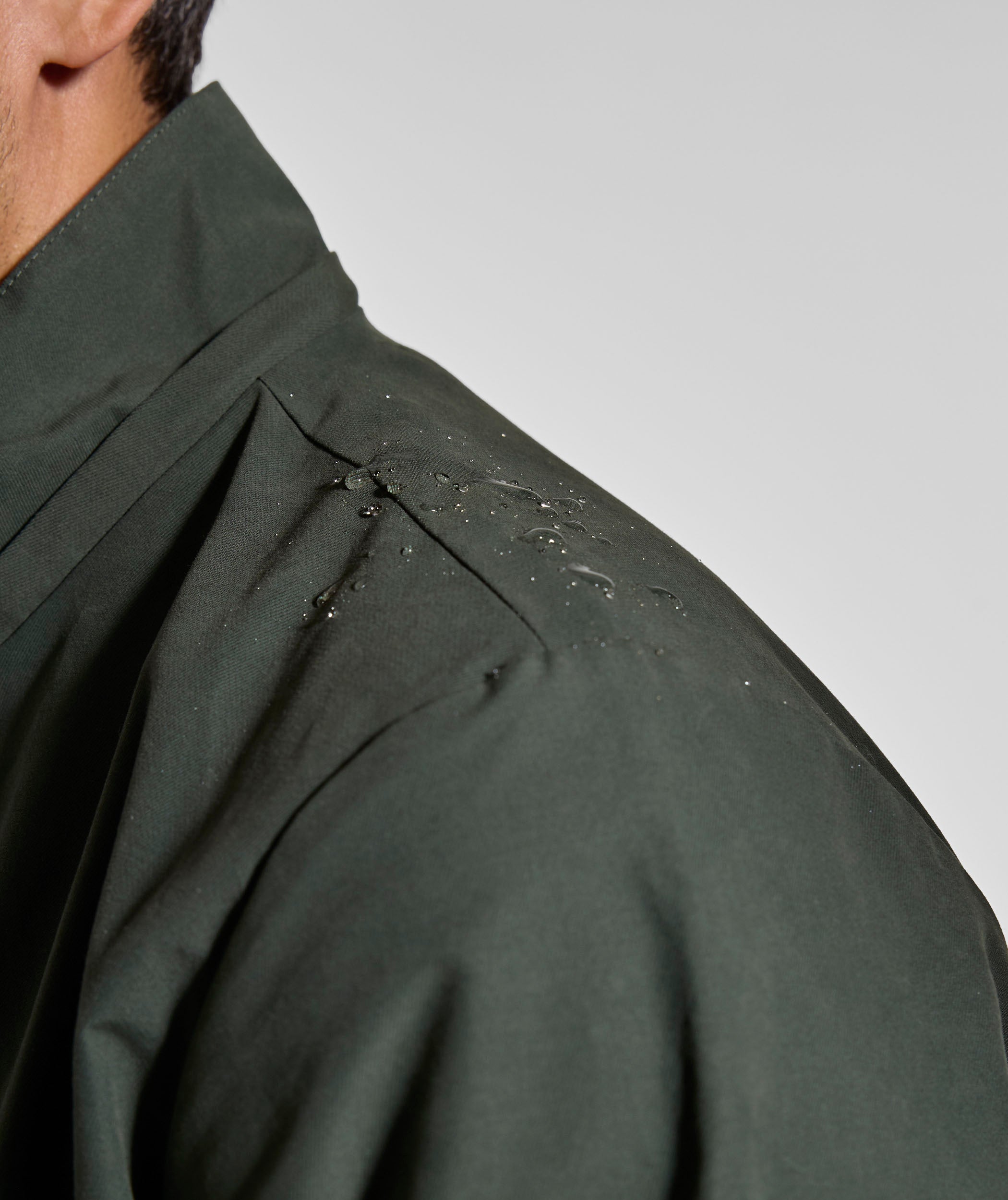 Mens Cotton Blend Anorak - Forest