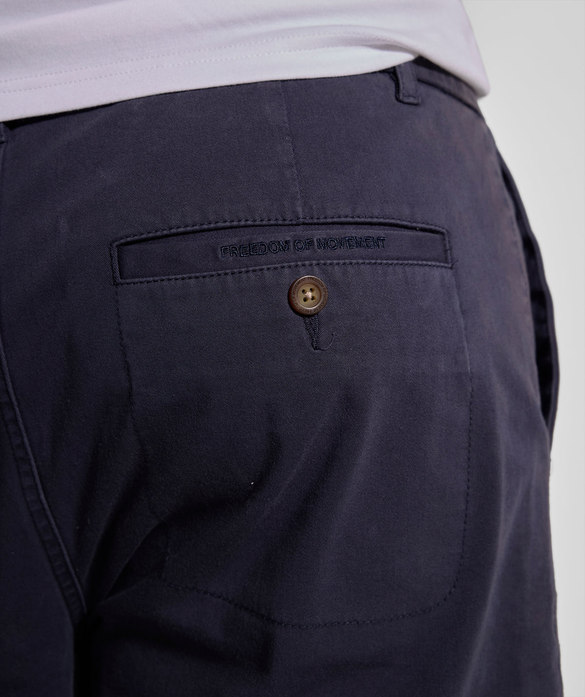 Mens Cotton Twill Chino Shorts - Navy