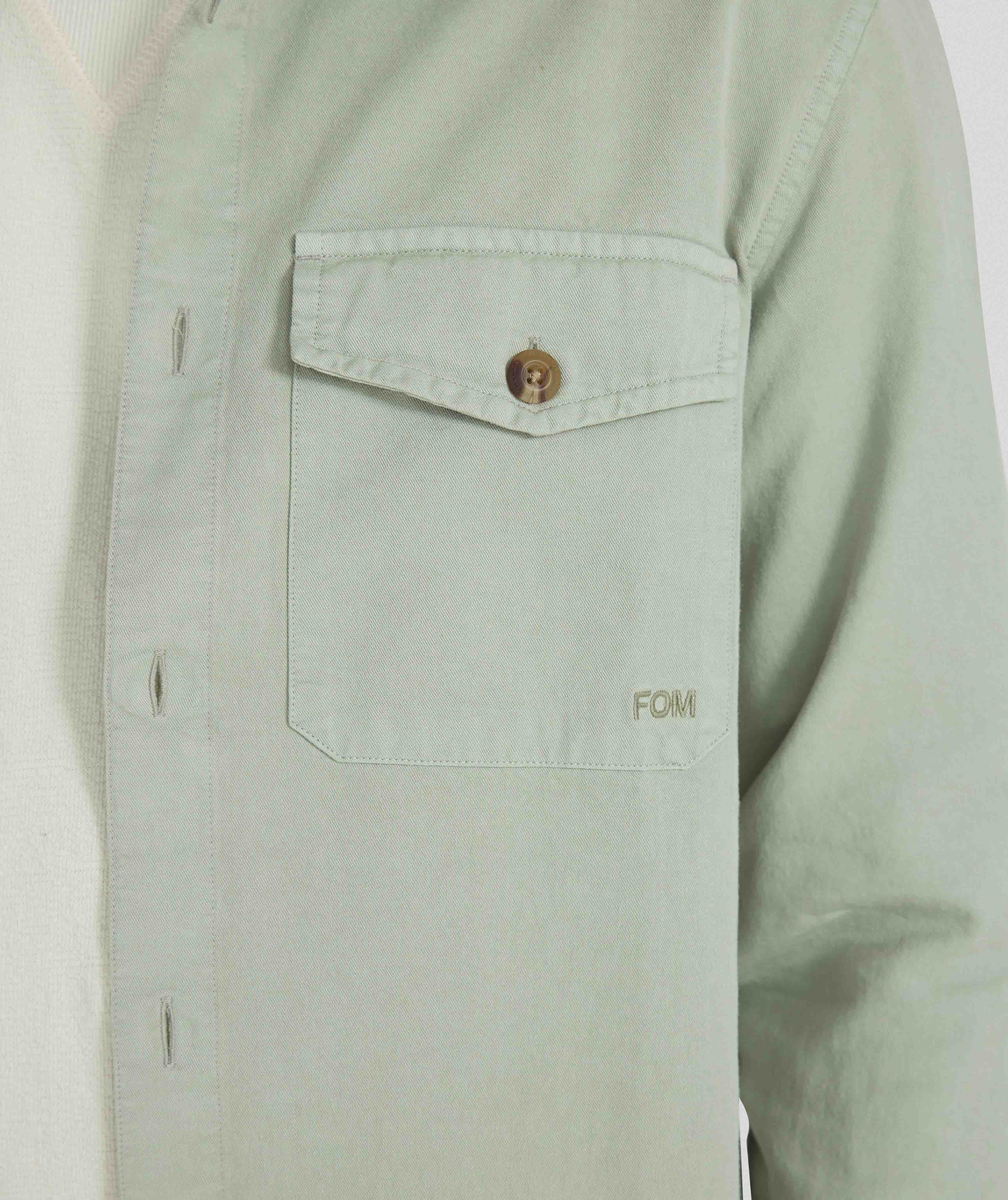 Mens Cotton Twill Shirt -  Willow Green