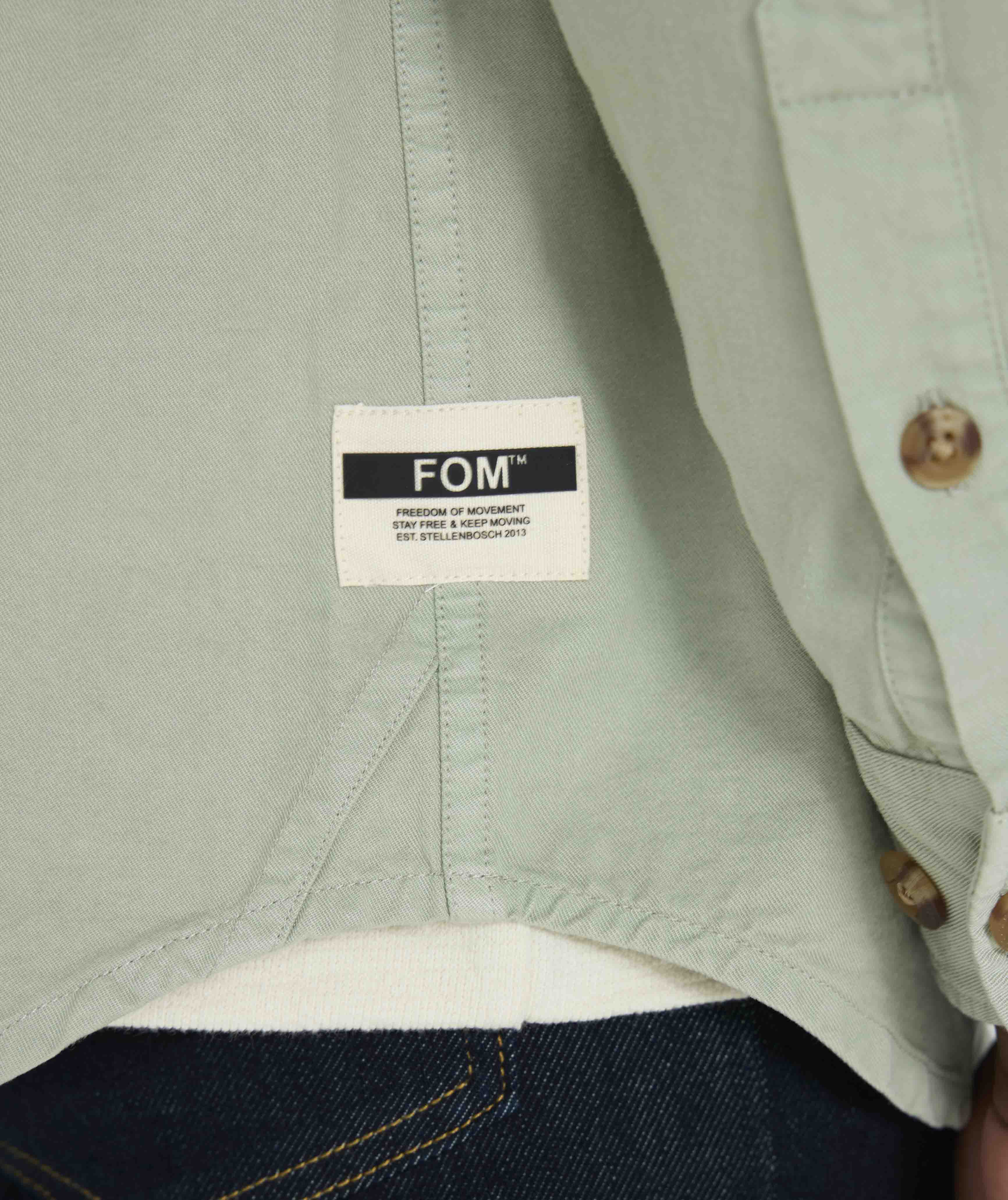 Mens Cotton Twill Shirt -  Willow Green