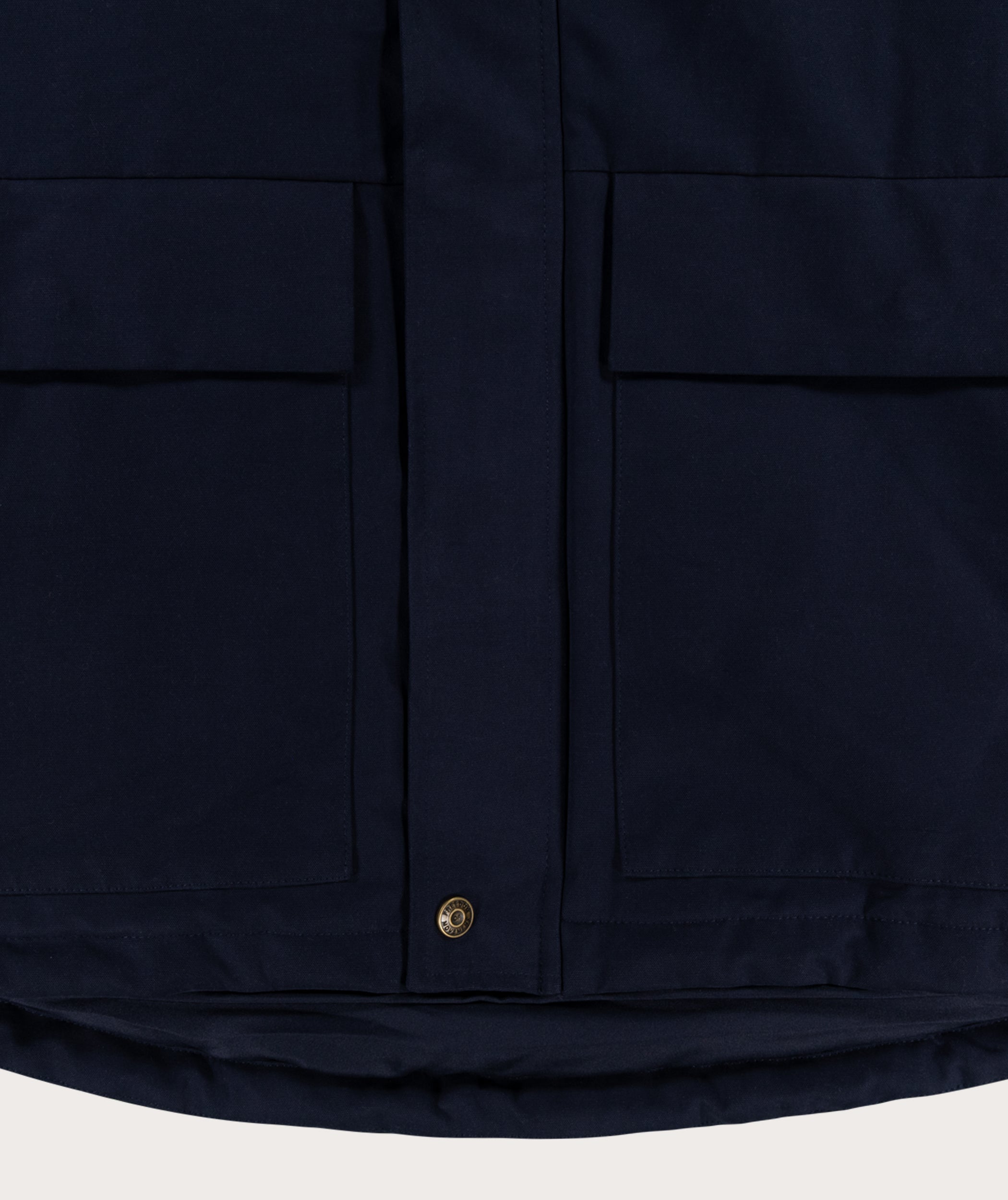 Mens Semi-Quilted Parka Jacket - Deep Ink