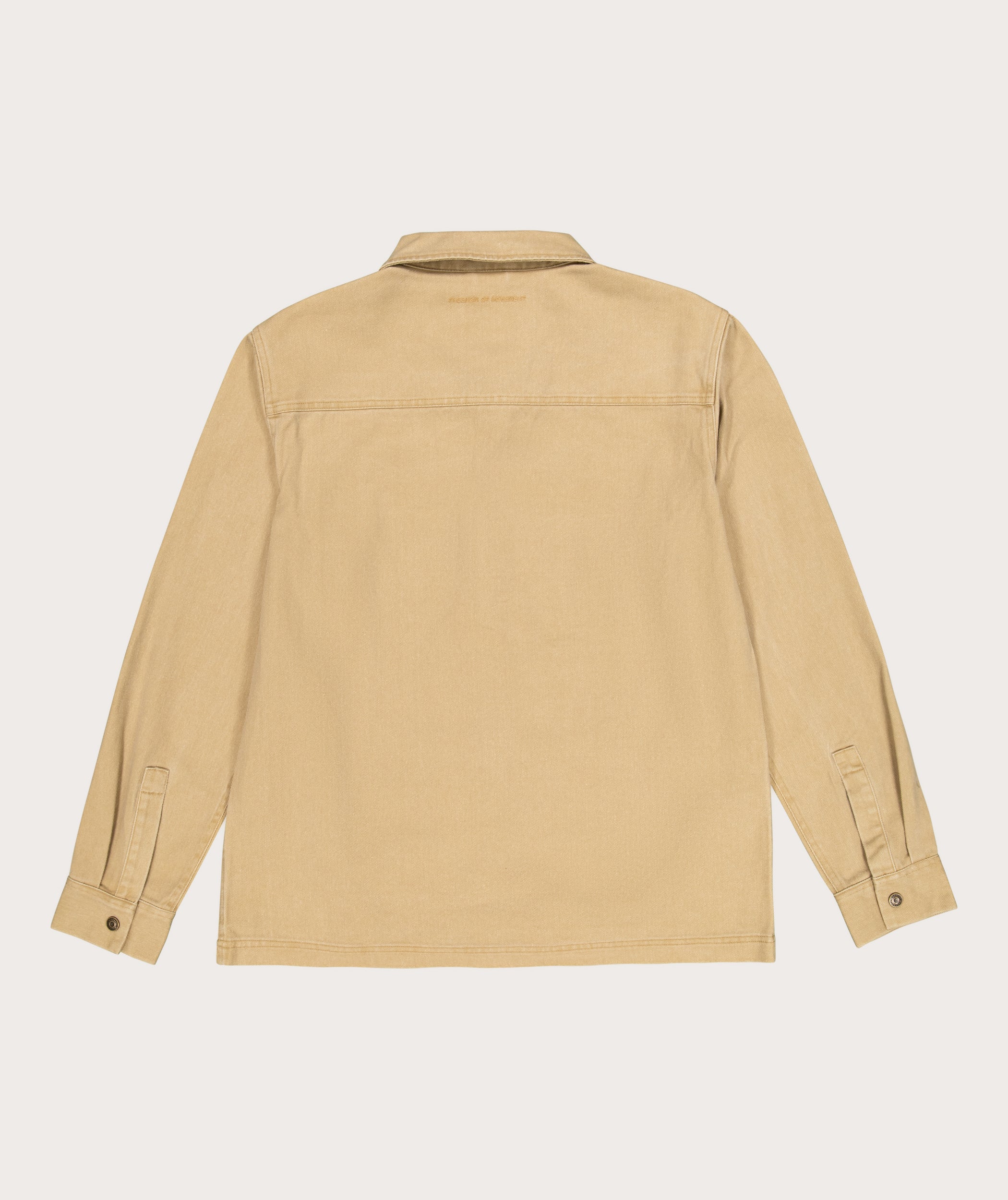 Mens Stretch Denim Shacket - Stone