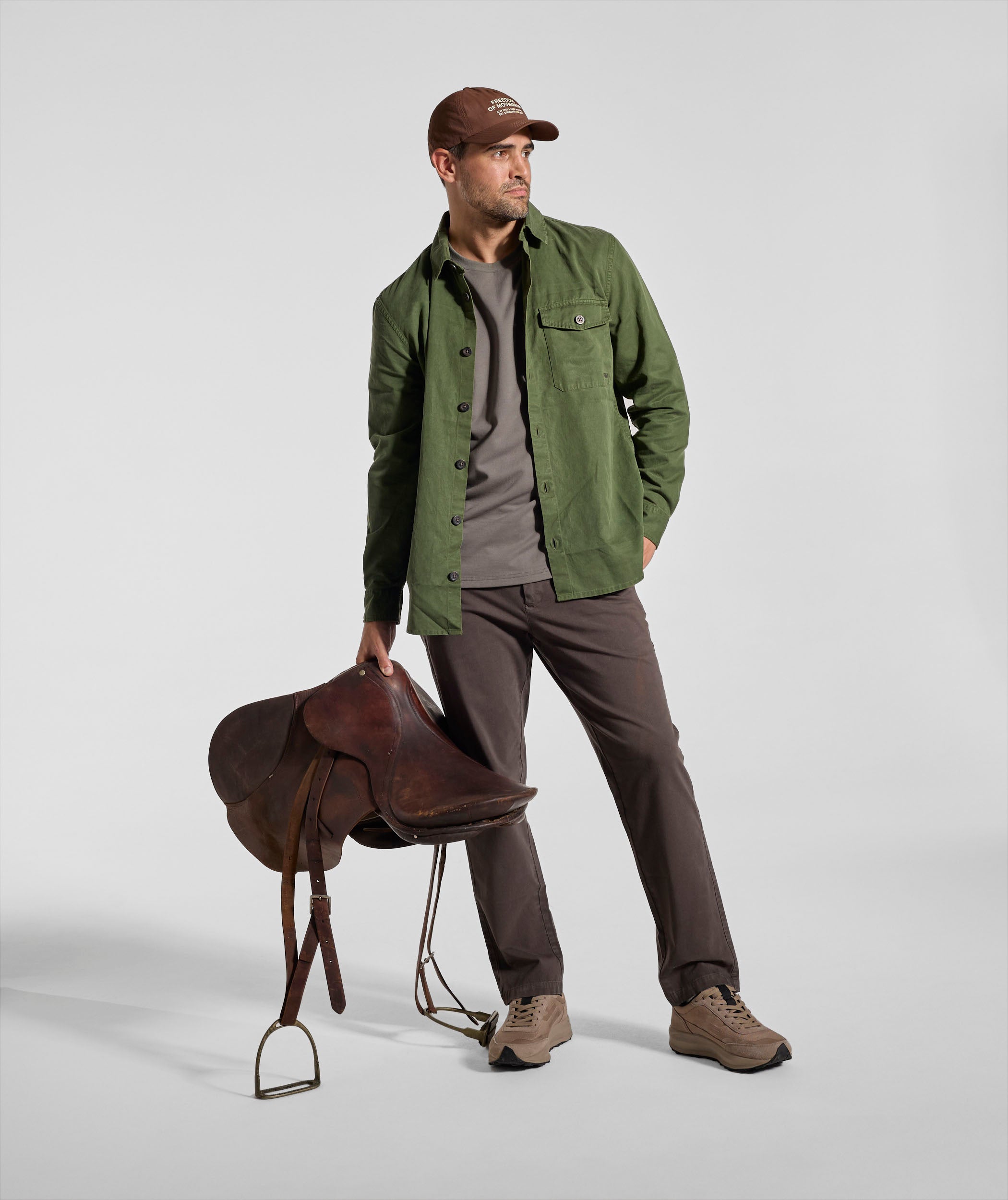 Mens Lyocell Blend Shirt - Forest